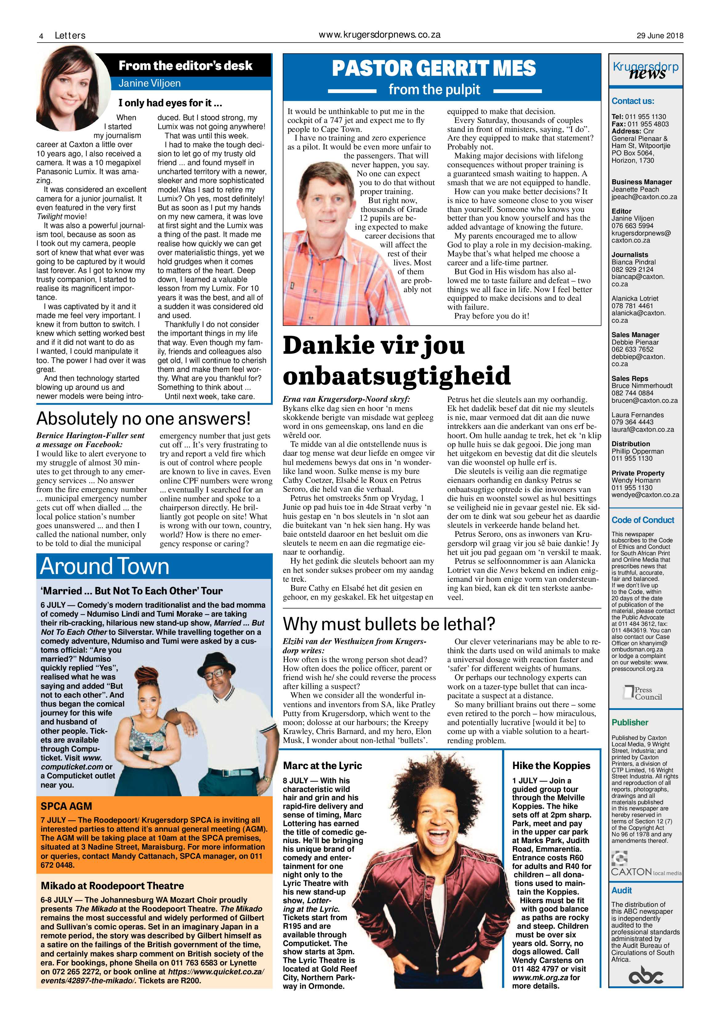 Krugersdorp News 29 June 2018 page 4