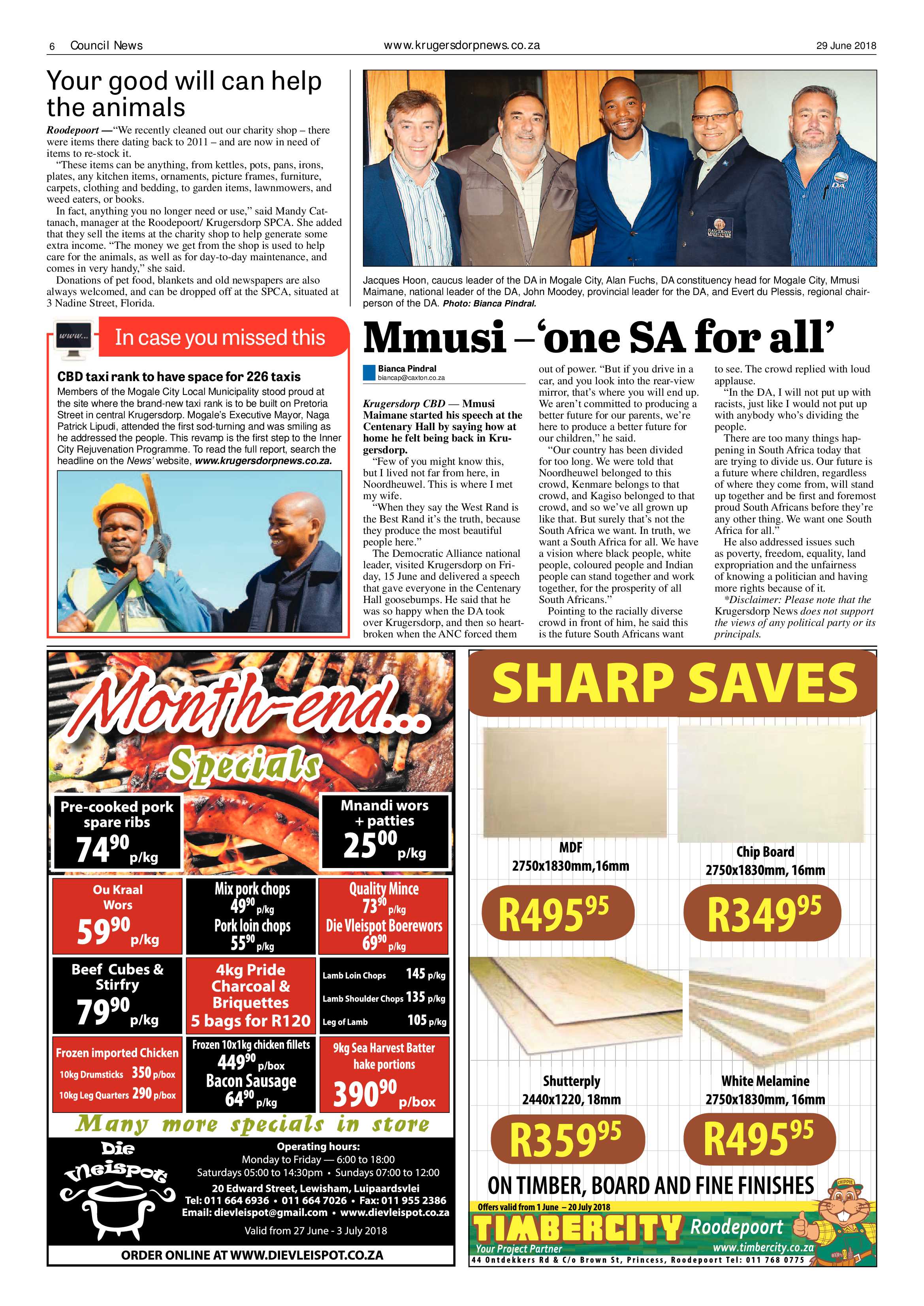 Krugersdorp News 29 June 2018 page 6