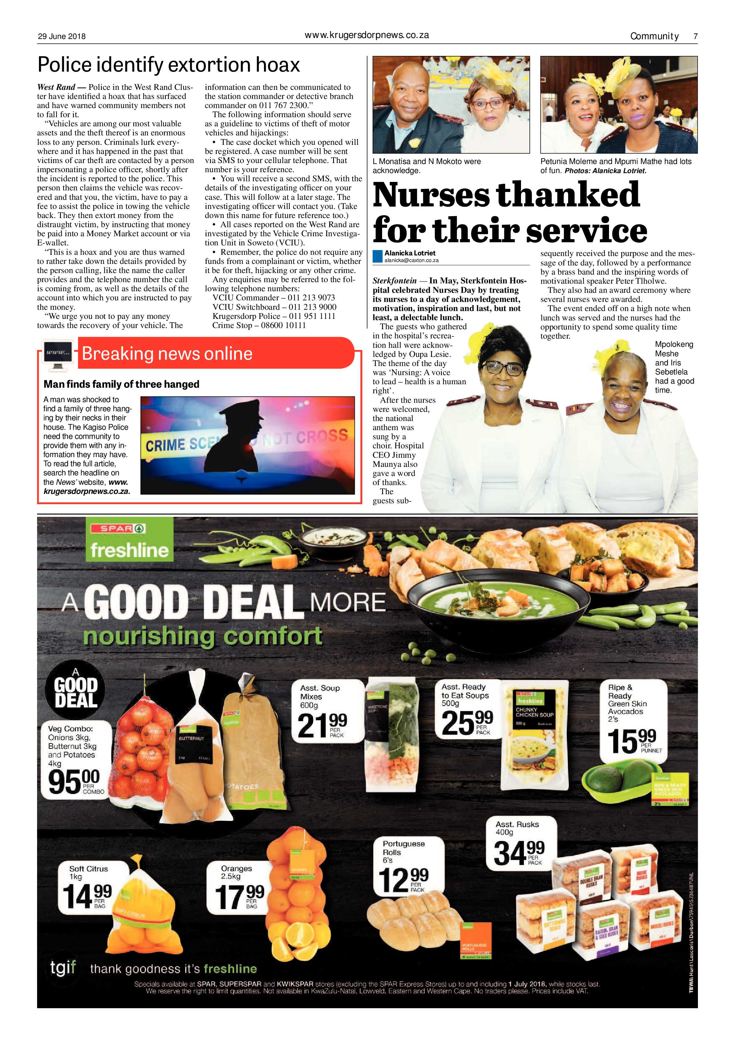 Krugersdorp News 29 June 2018 page 7