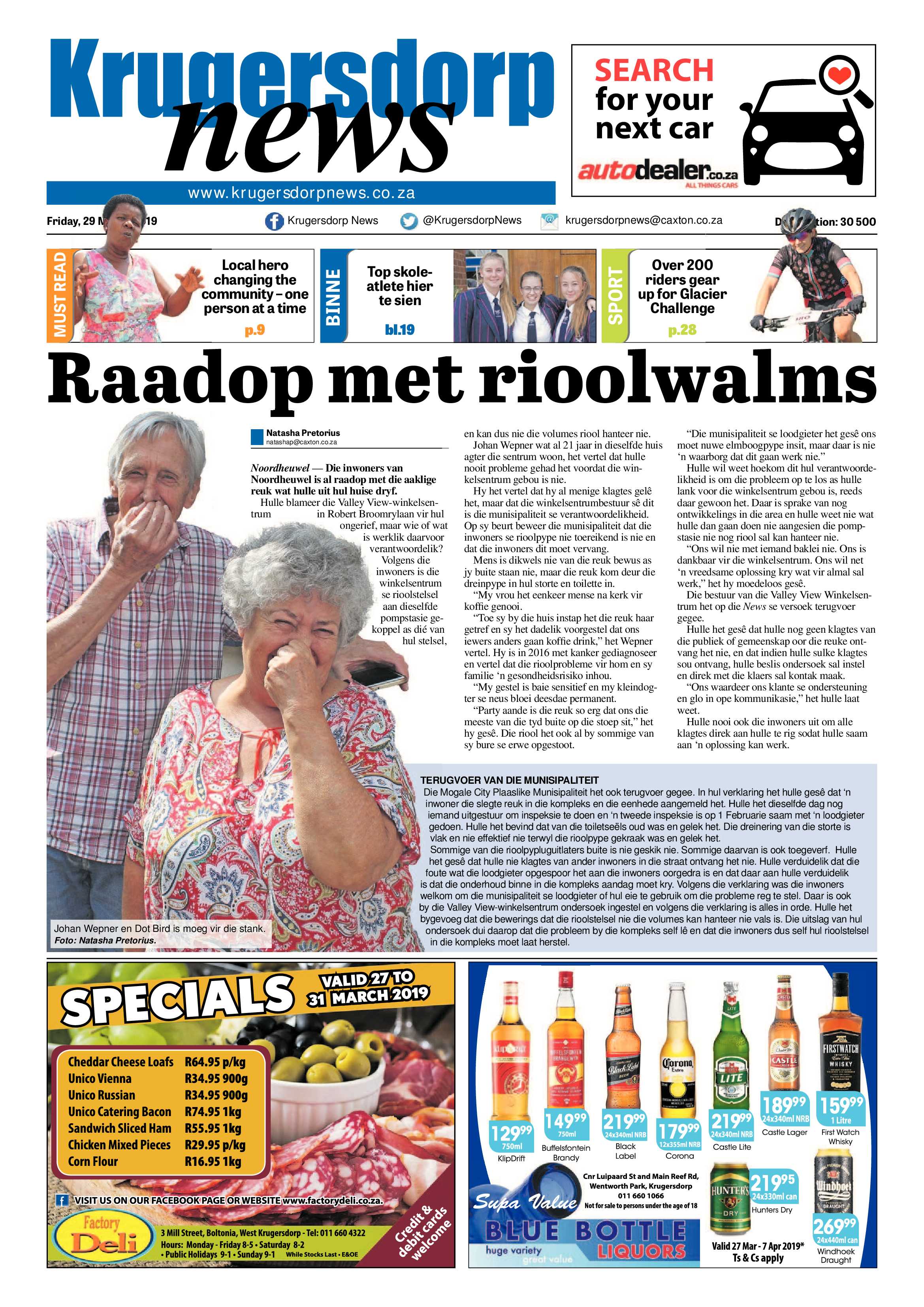 Krugersdorp News 29 March 2019 page 1