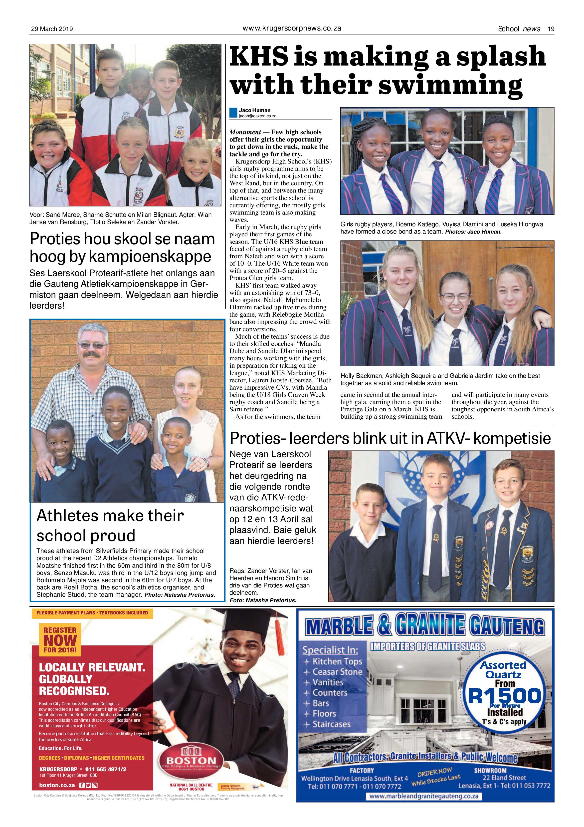 Krugersdorp News 29 March 2019 page 19