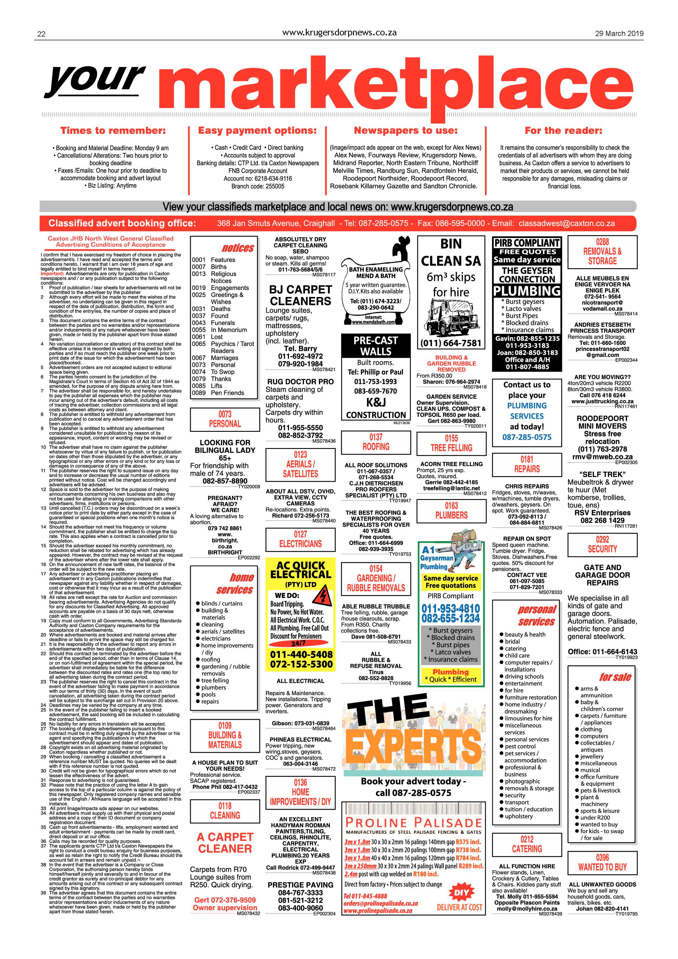 Krugersdorp News 29 March 2019 page 22