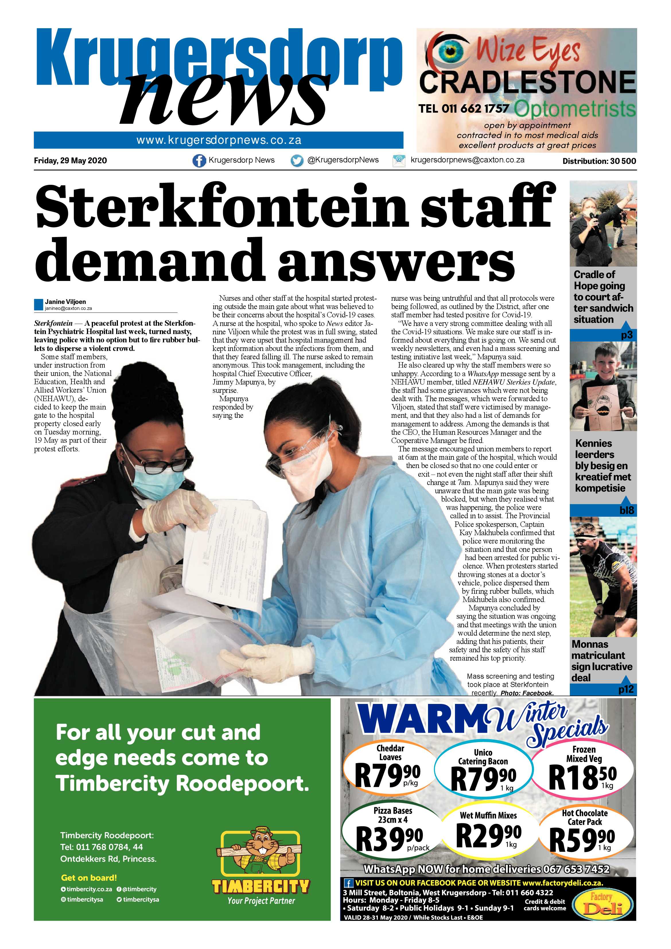 Krugersdorp News 29 May 2020 page 1