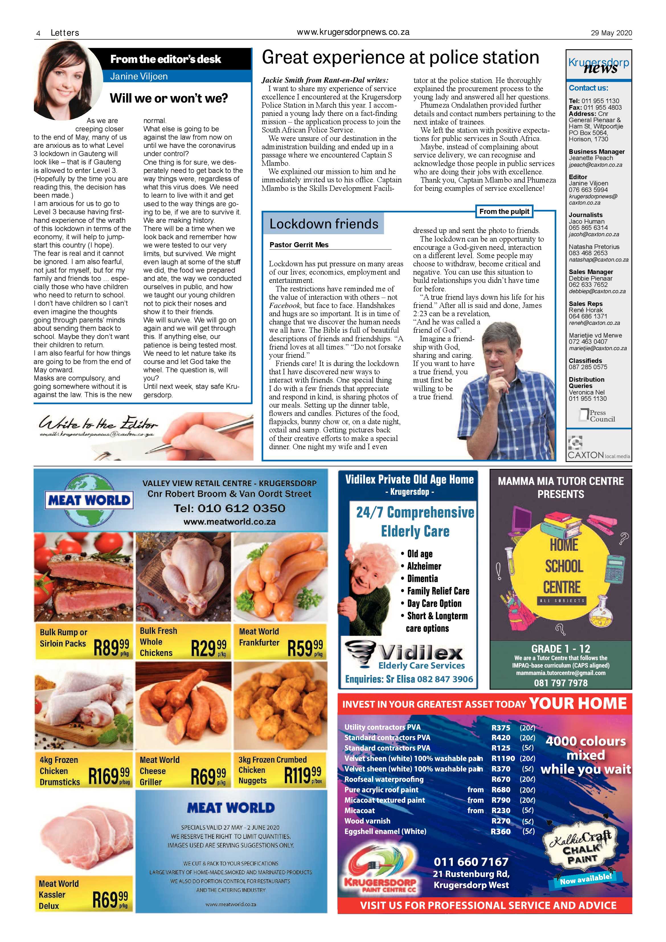 Krugersdorp News 29 May 2020 page 4
