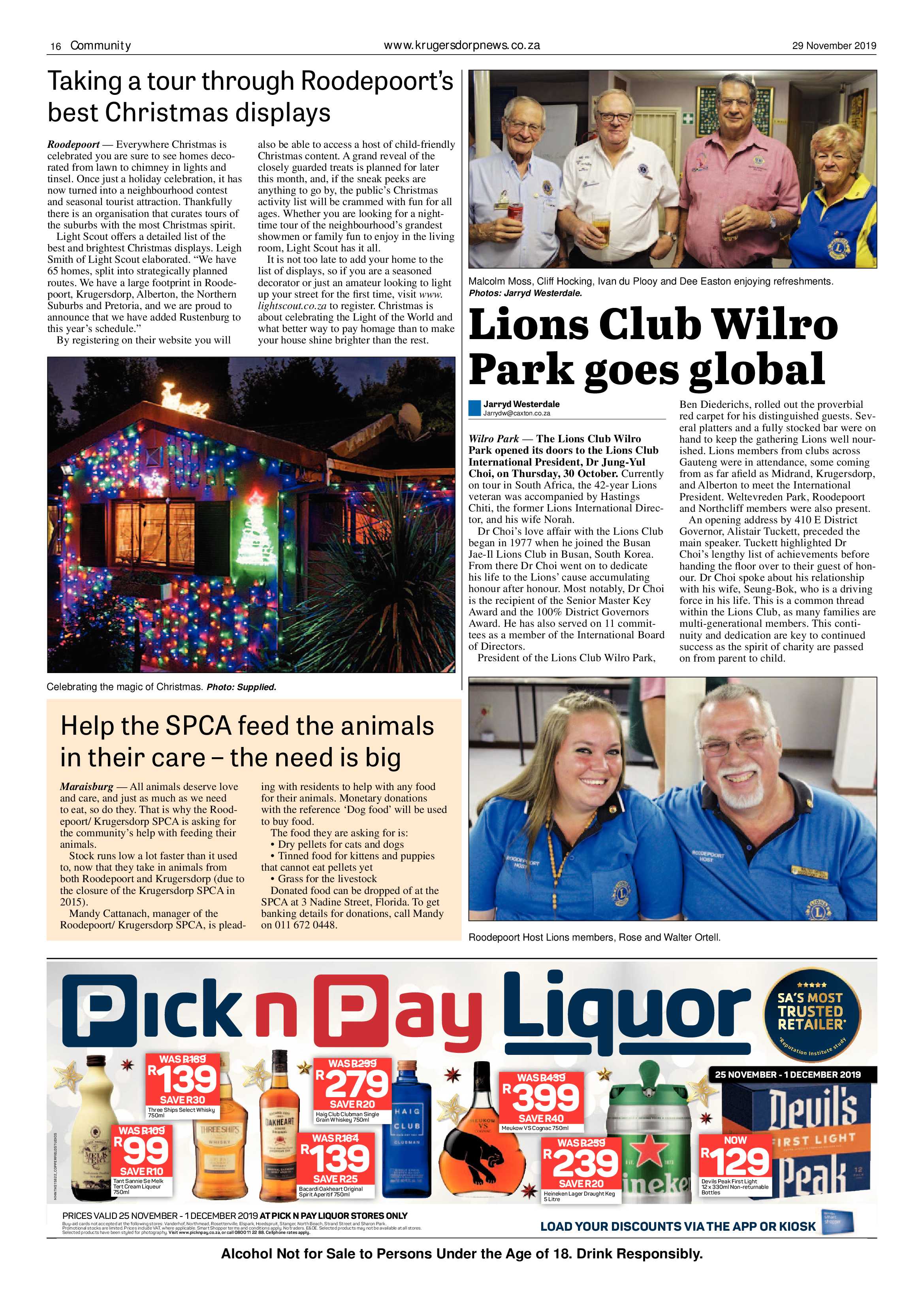 Krugersdorp News 29 November 2019 page 16