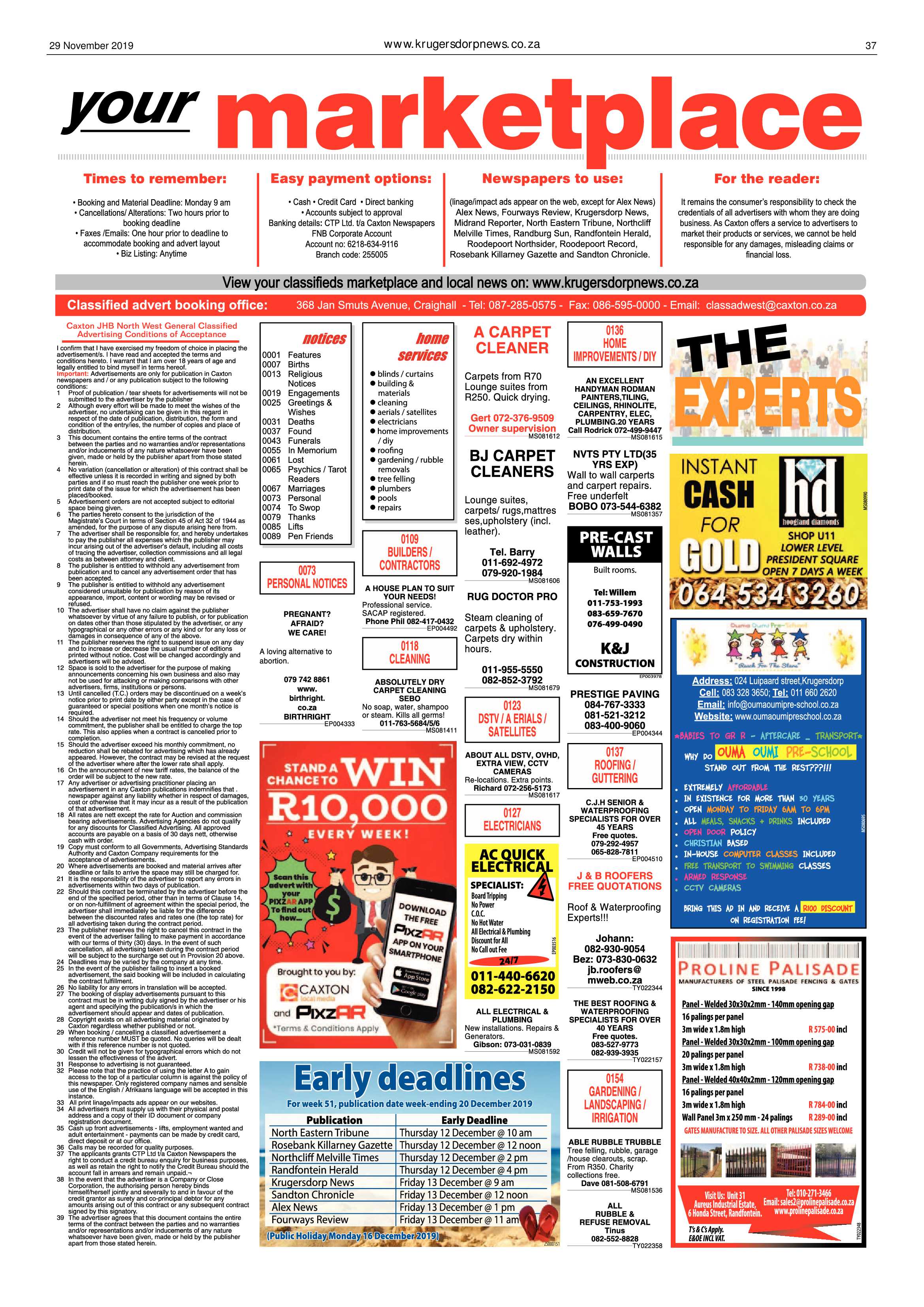 Krugersdorp News 29 November 2019 page 37