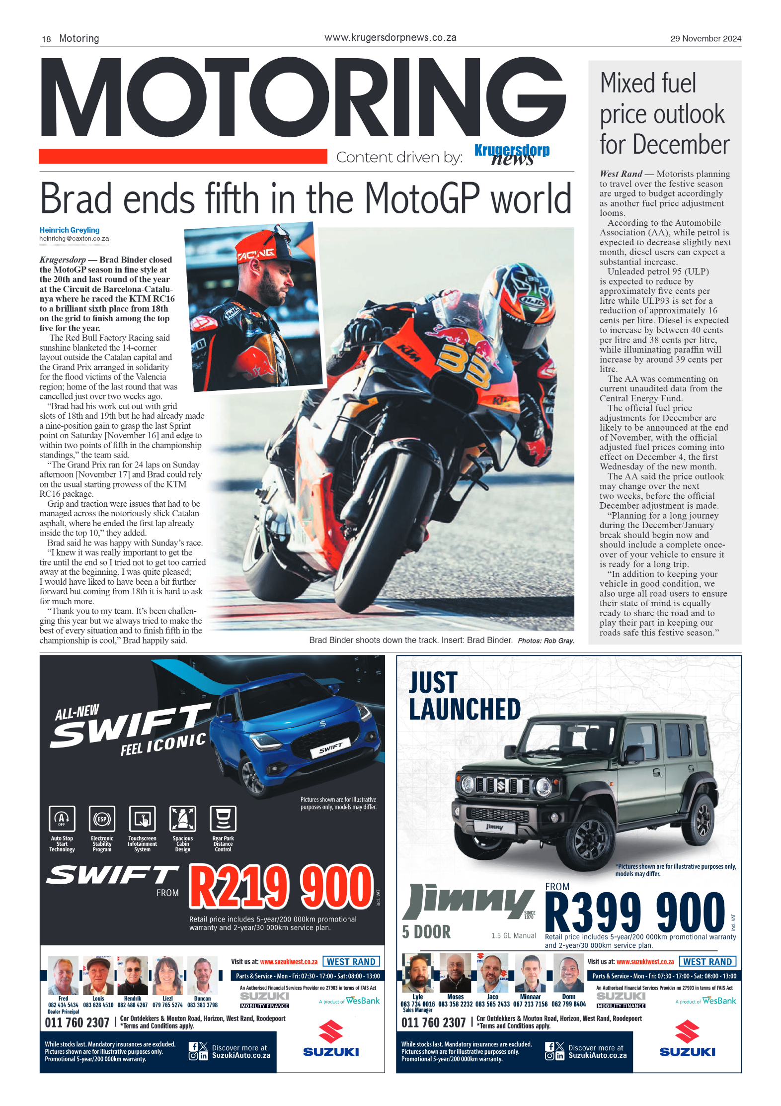 Krugersdorp News 29 November 2024 page 18