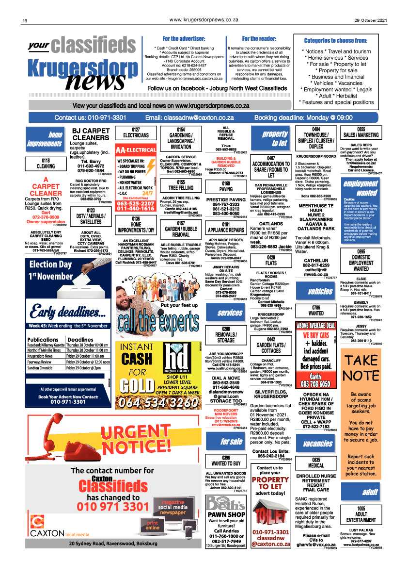 Krugersdorp News 29 October 2021 page 20