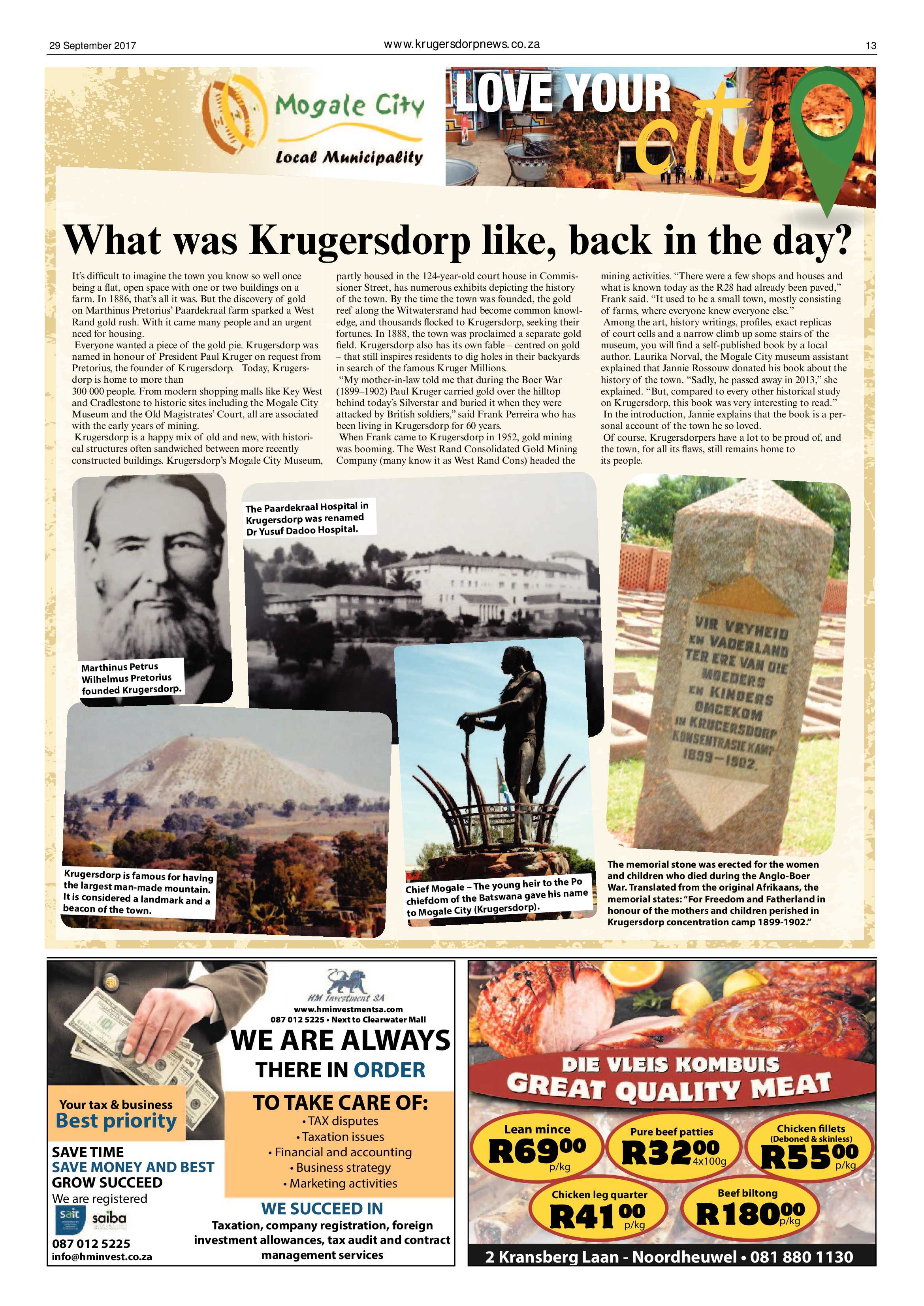 Krugersdorp News 29 September 2017 page 13