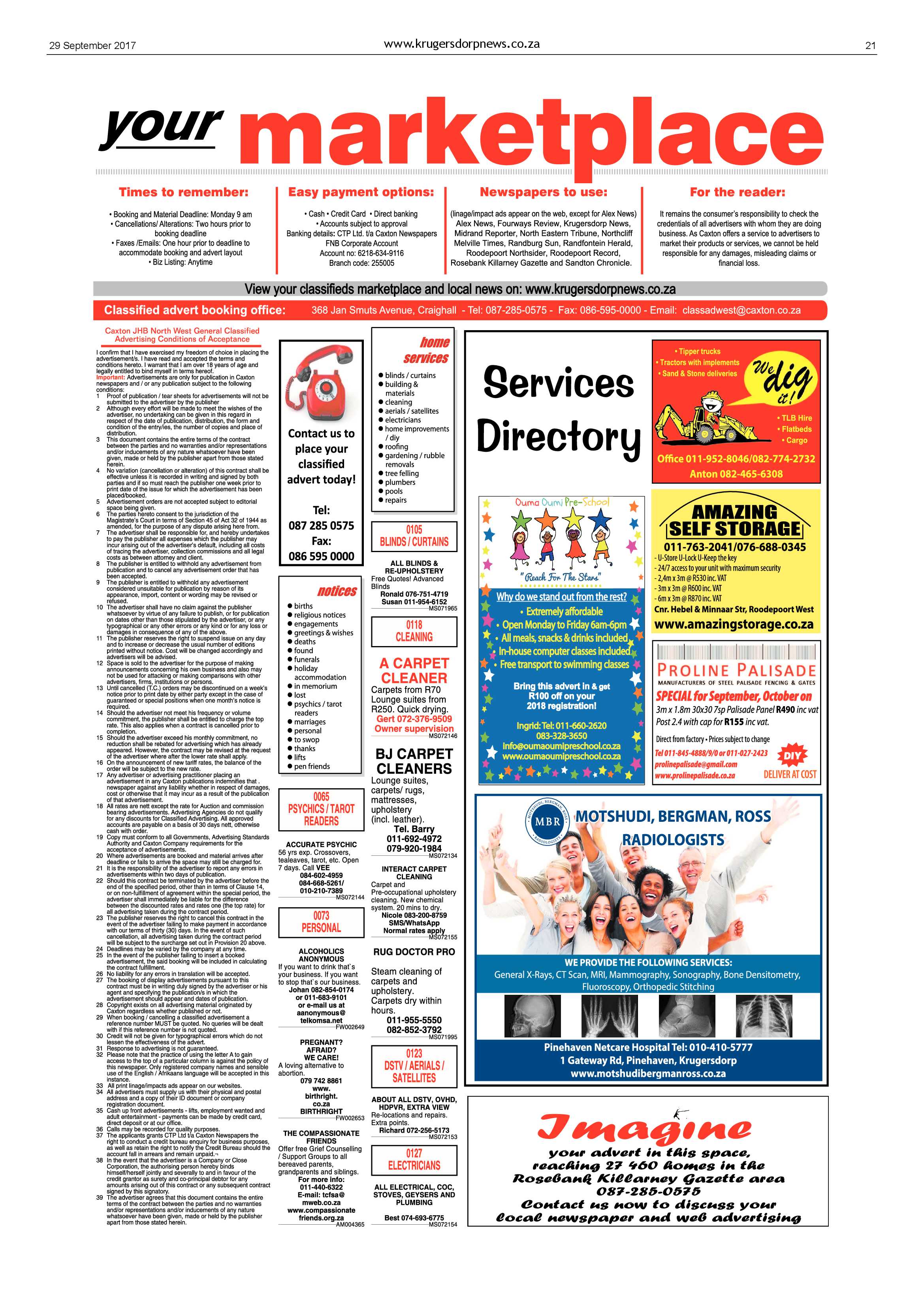 Krugersdorp News 29 September 2017 page 21