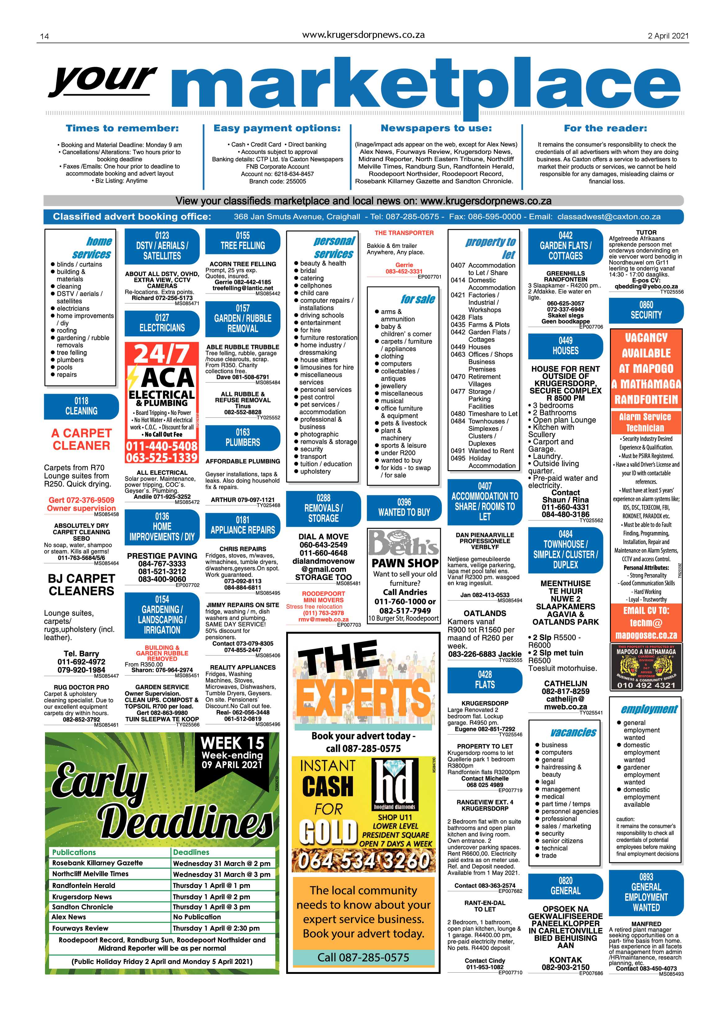 Krugersdorp News 2 April 2021 page 14