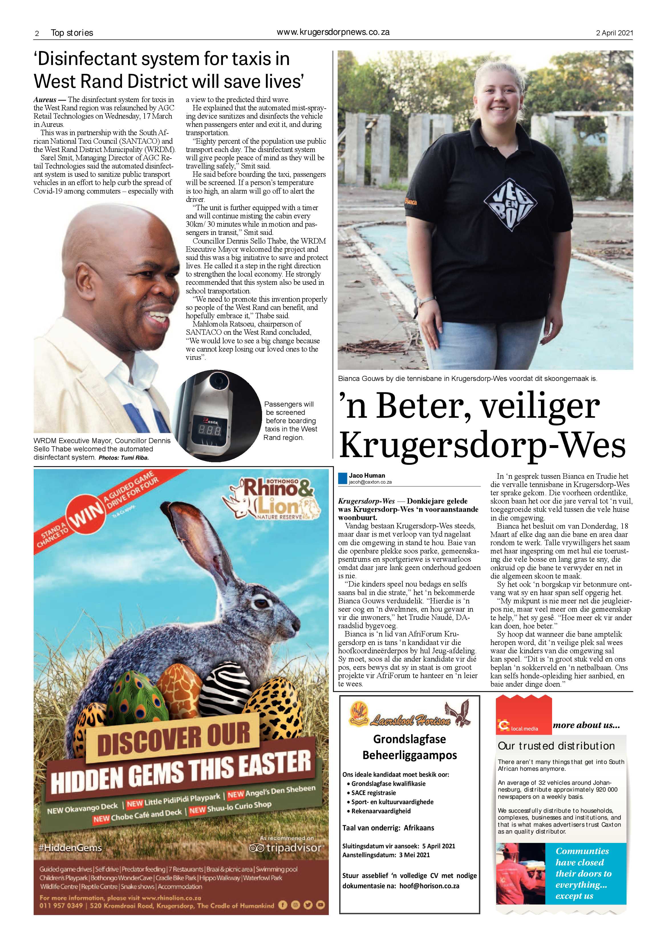 Krugersdorp News 2 April 2021 page 2