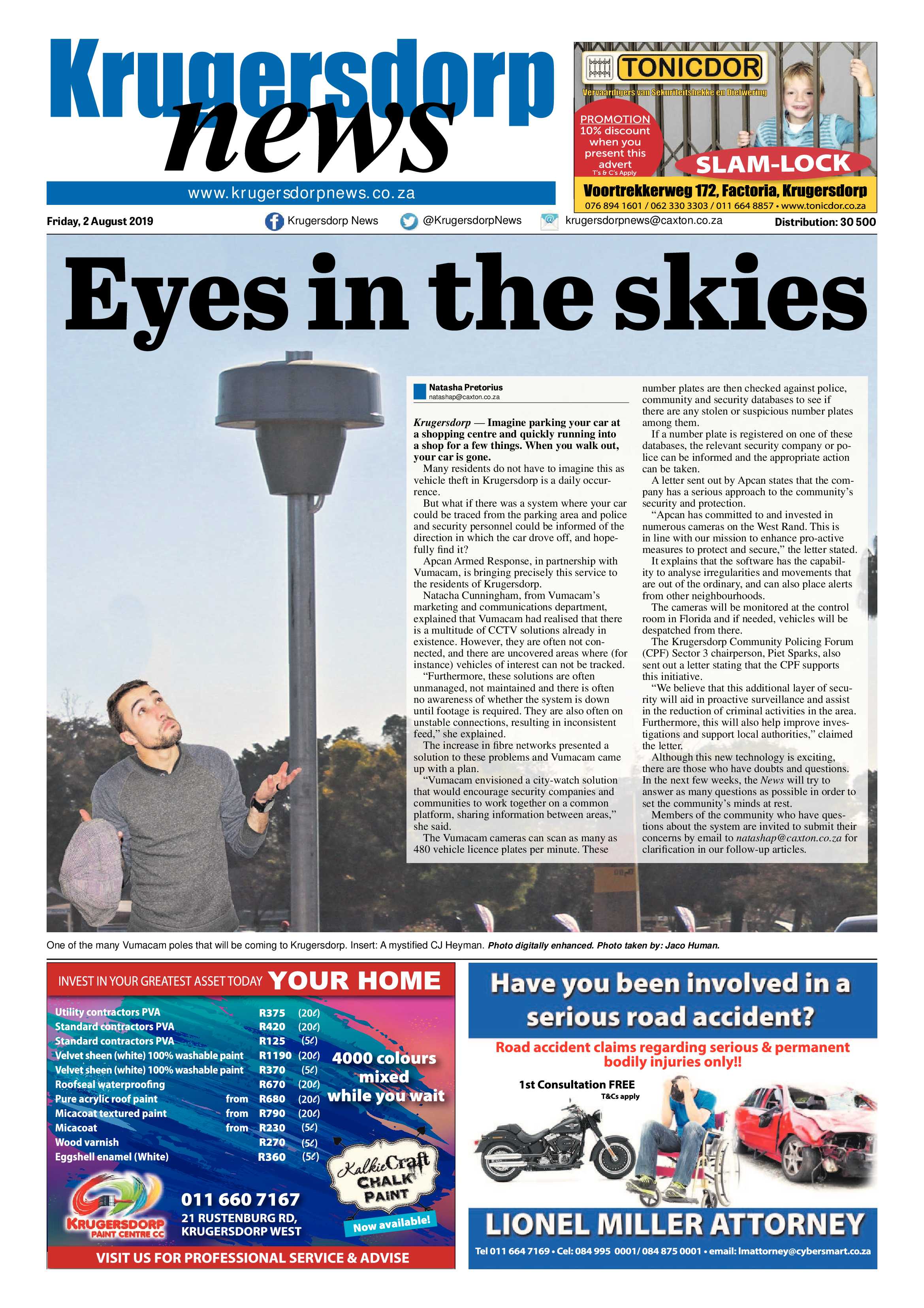 Krugersdorp News 2 August 2019 page 1