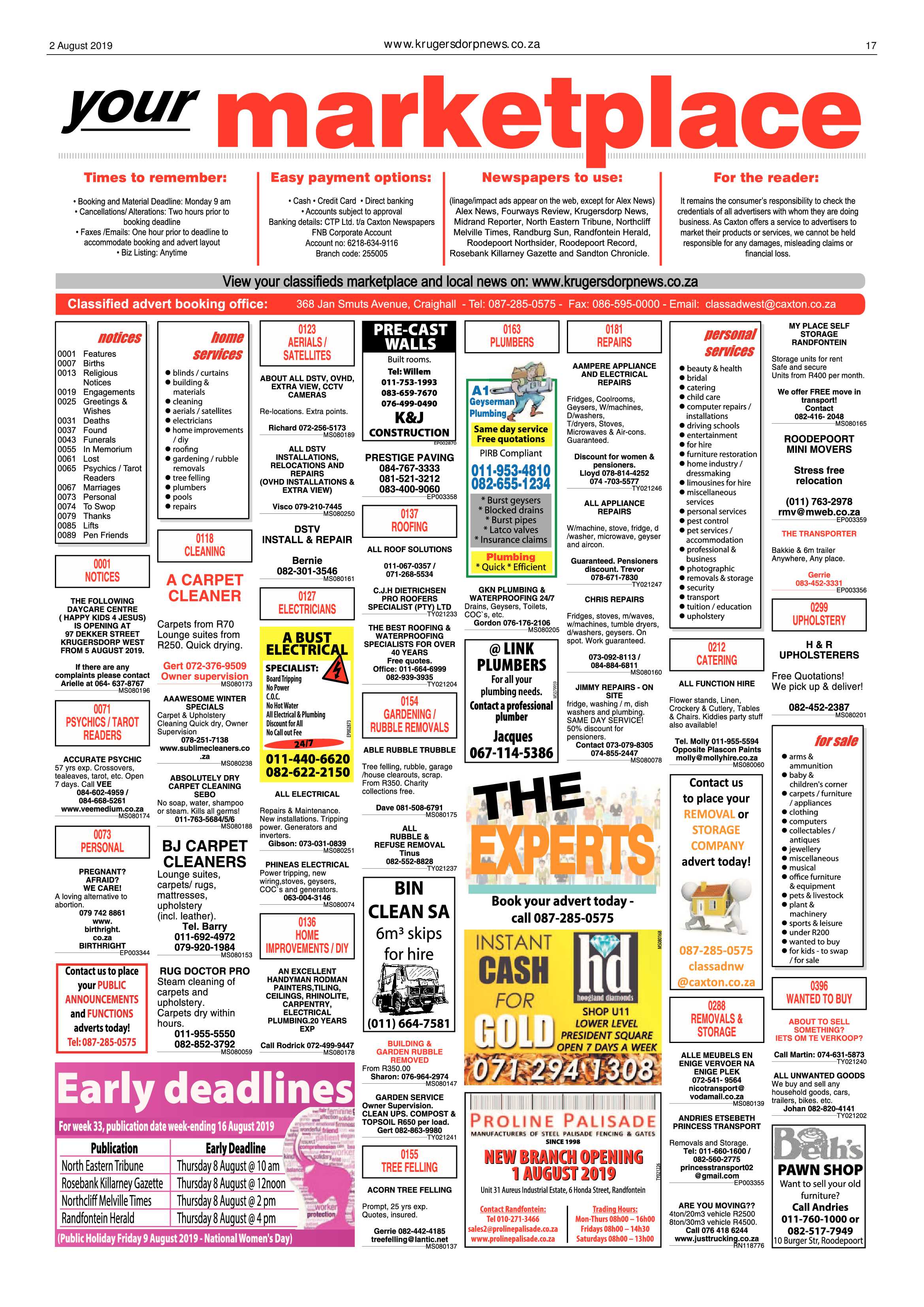 Krugersdorp News 2 August 2019 page 17
