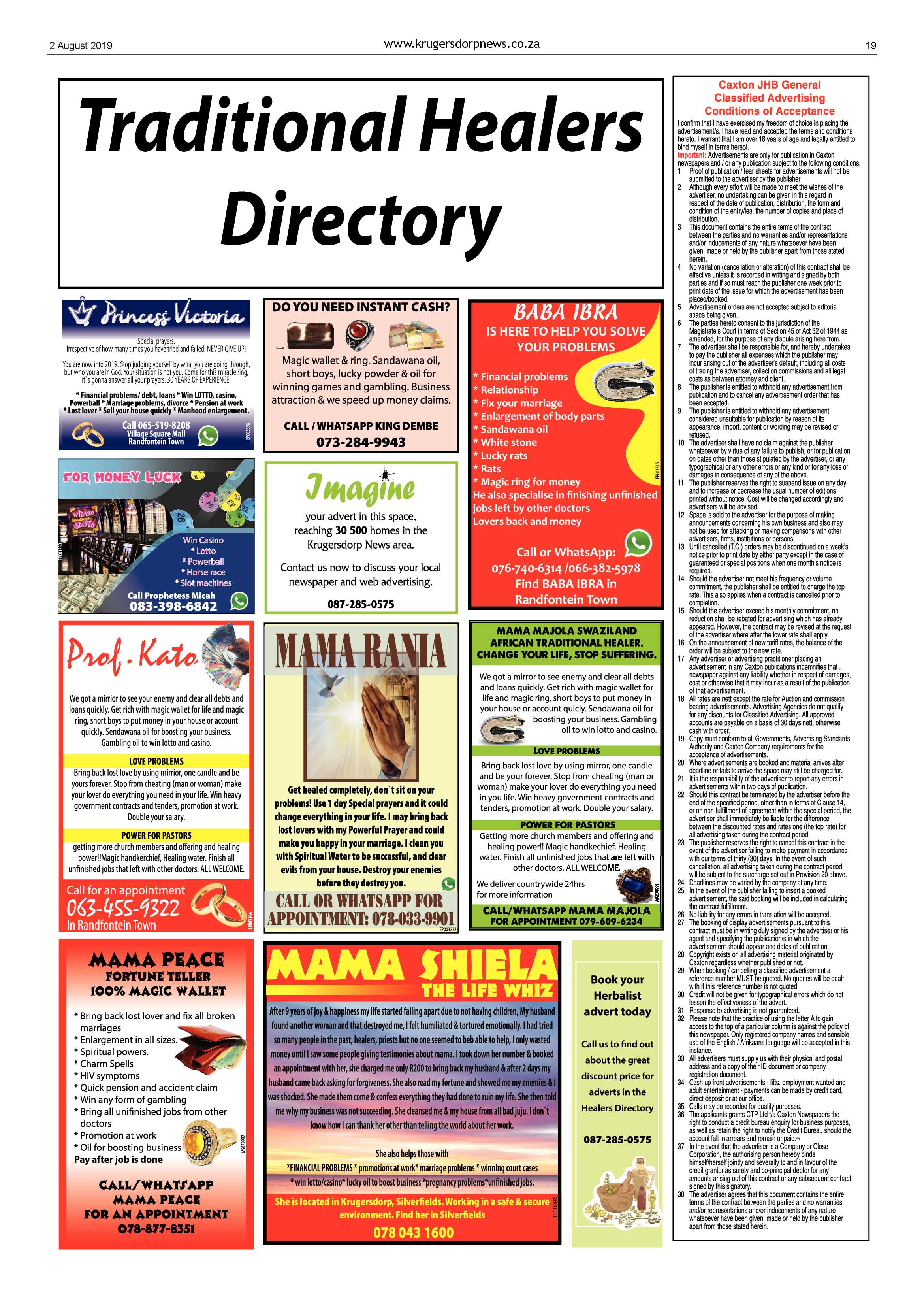 Krugersdorp News 2 August 2019 page 19