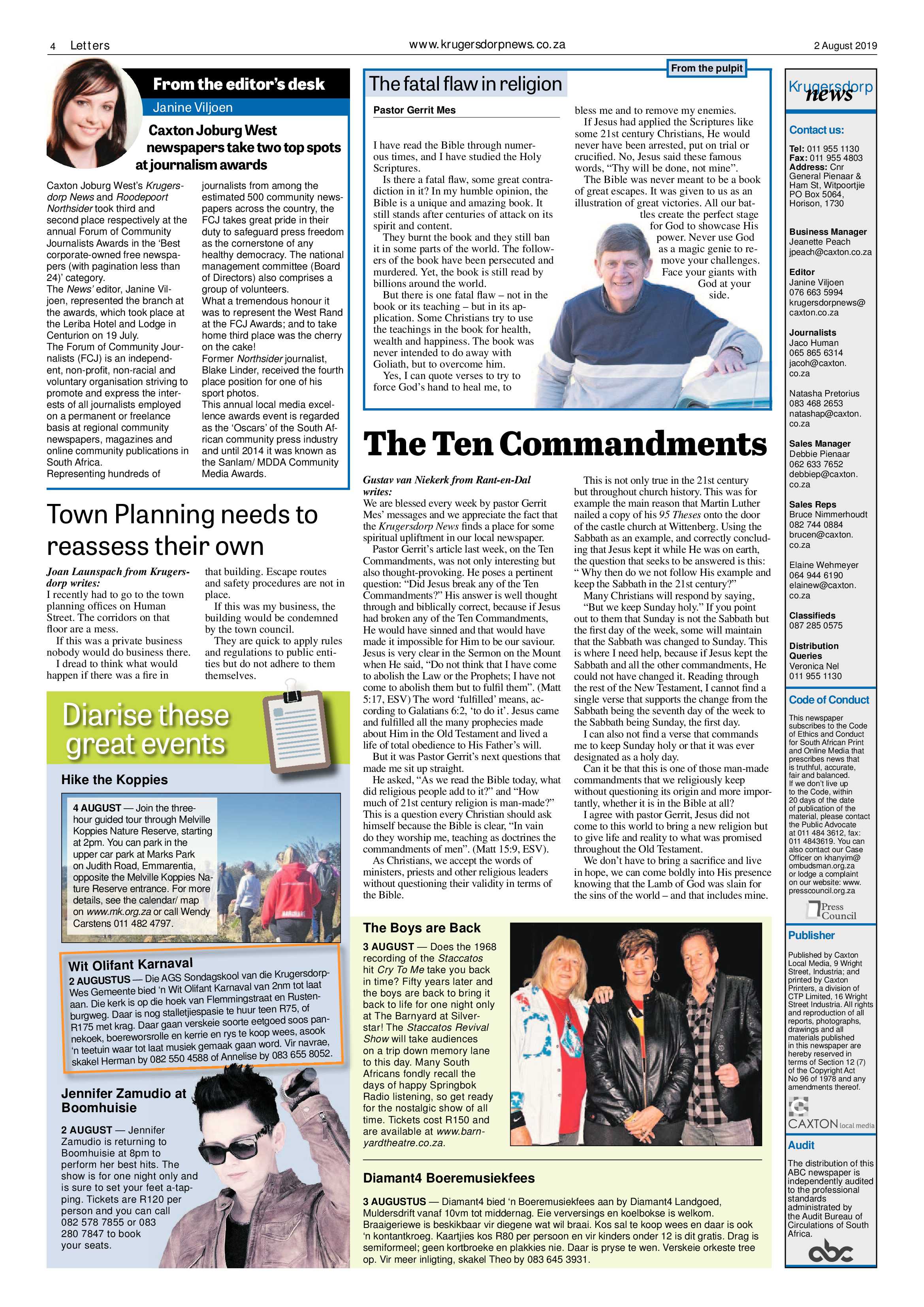 Krugersdorp News 2 August 2019 page 4