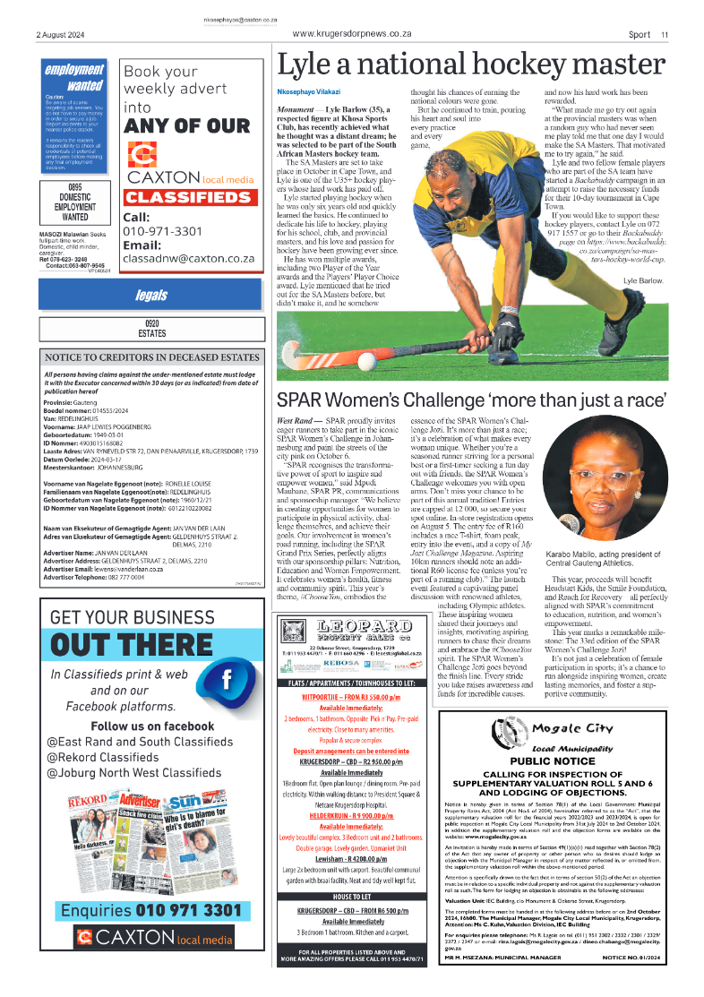 Krugersdorp News 2 August 2024 page 11