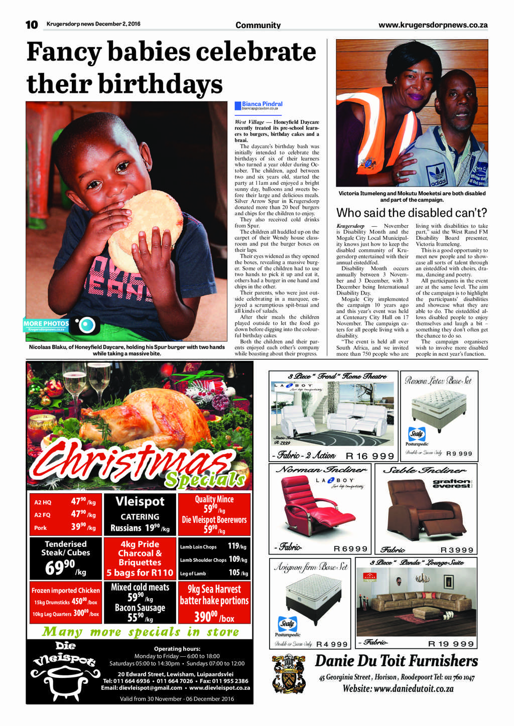Krugersdorp News 2 December 2016 page 10