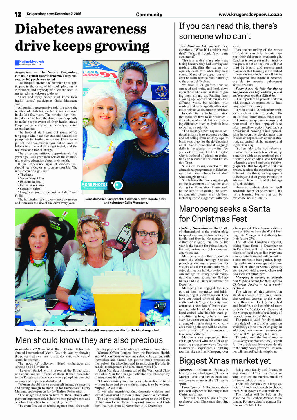 Krugersdorp News 2 December 2016 page 12