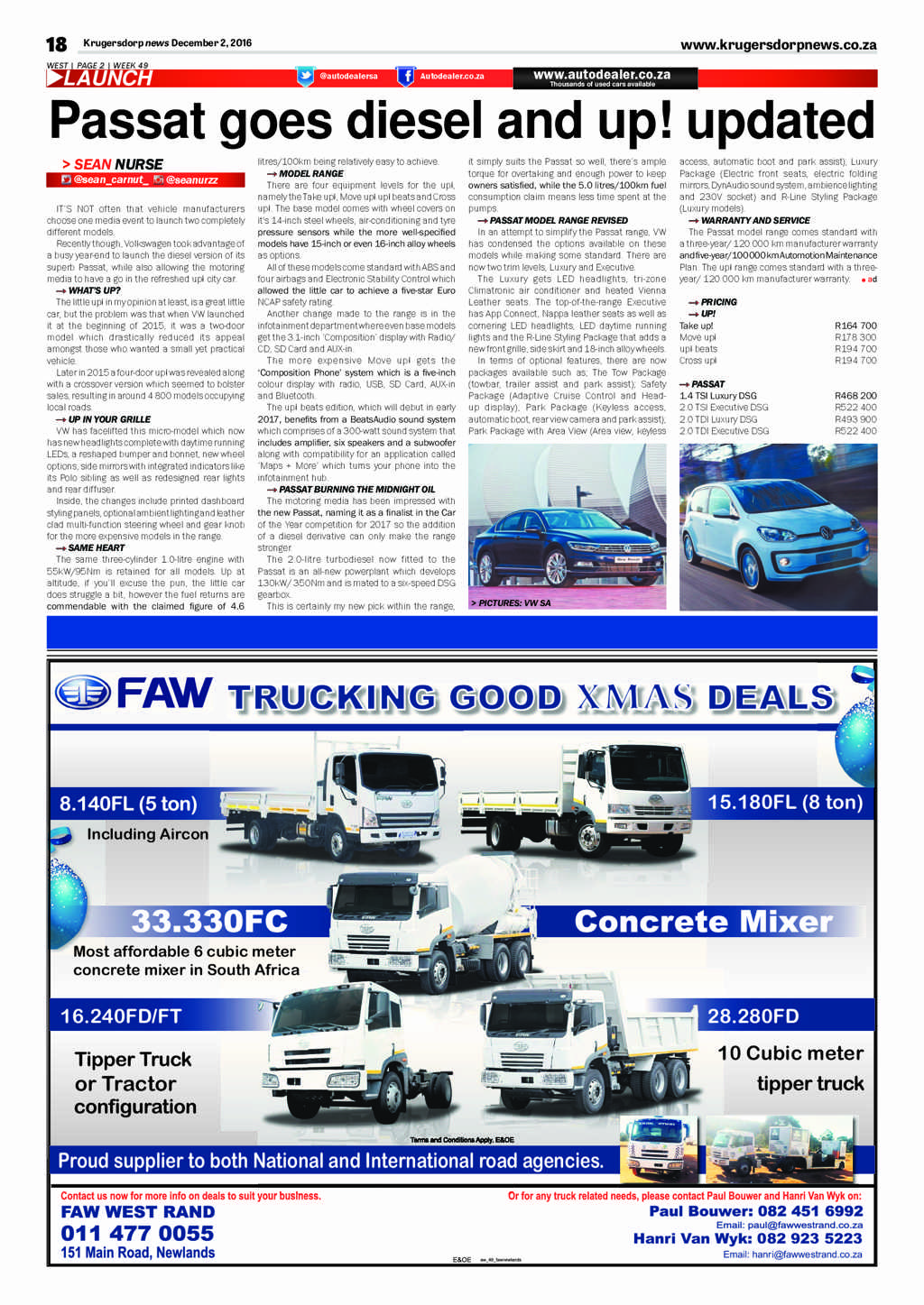 Krugersdorp News 2 December 2016 page 18