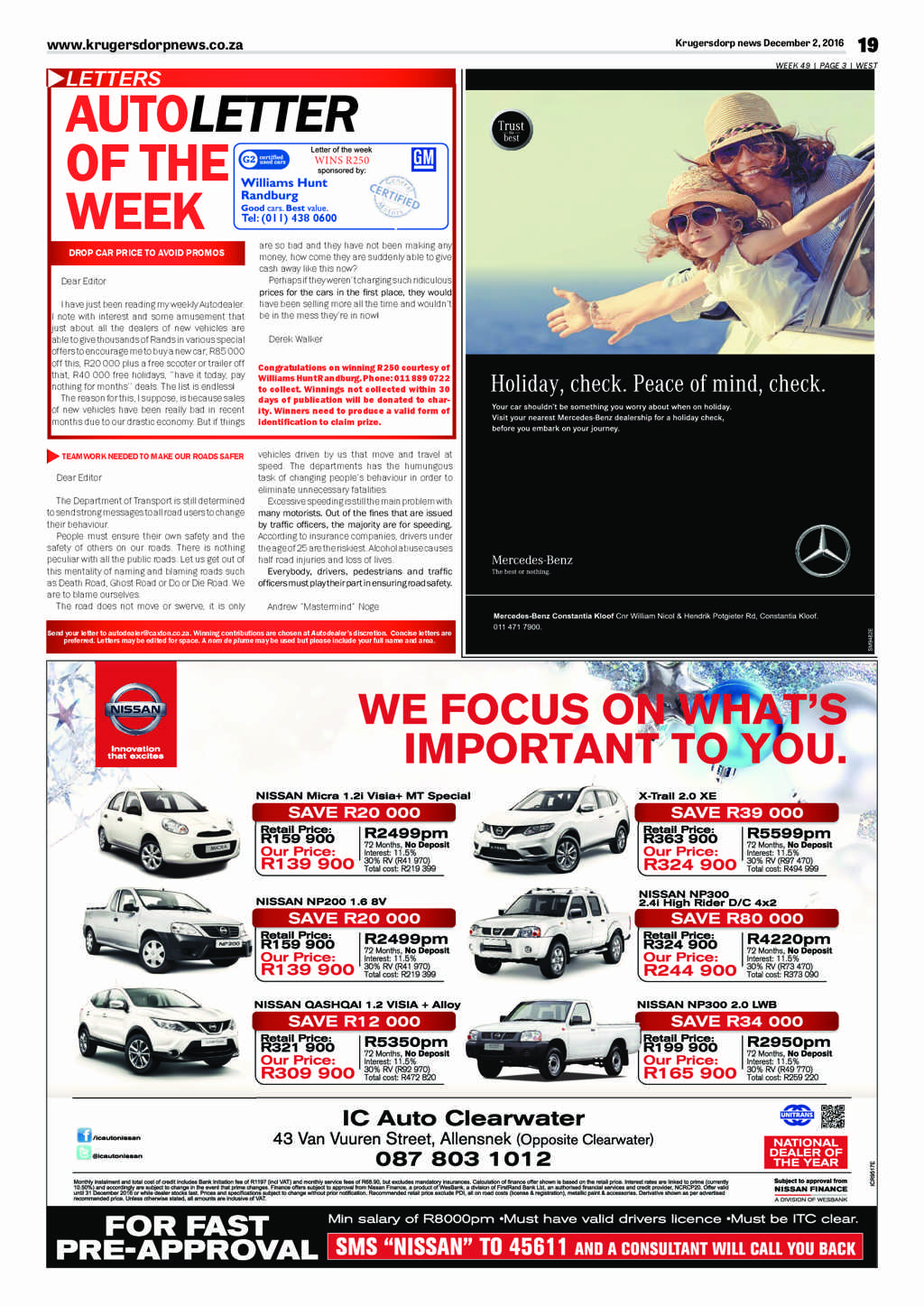 Krugersdorp News 2 December 2016 page 19