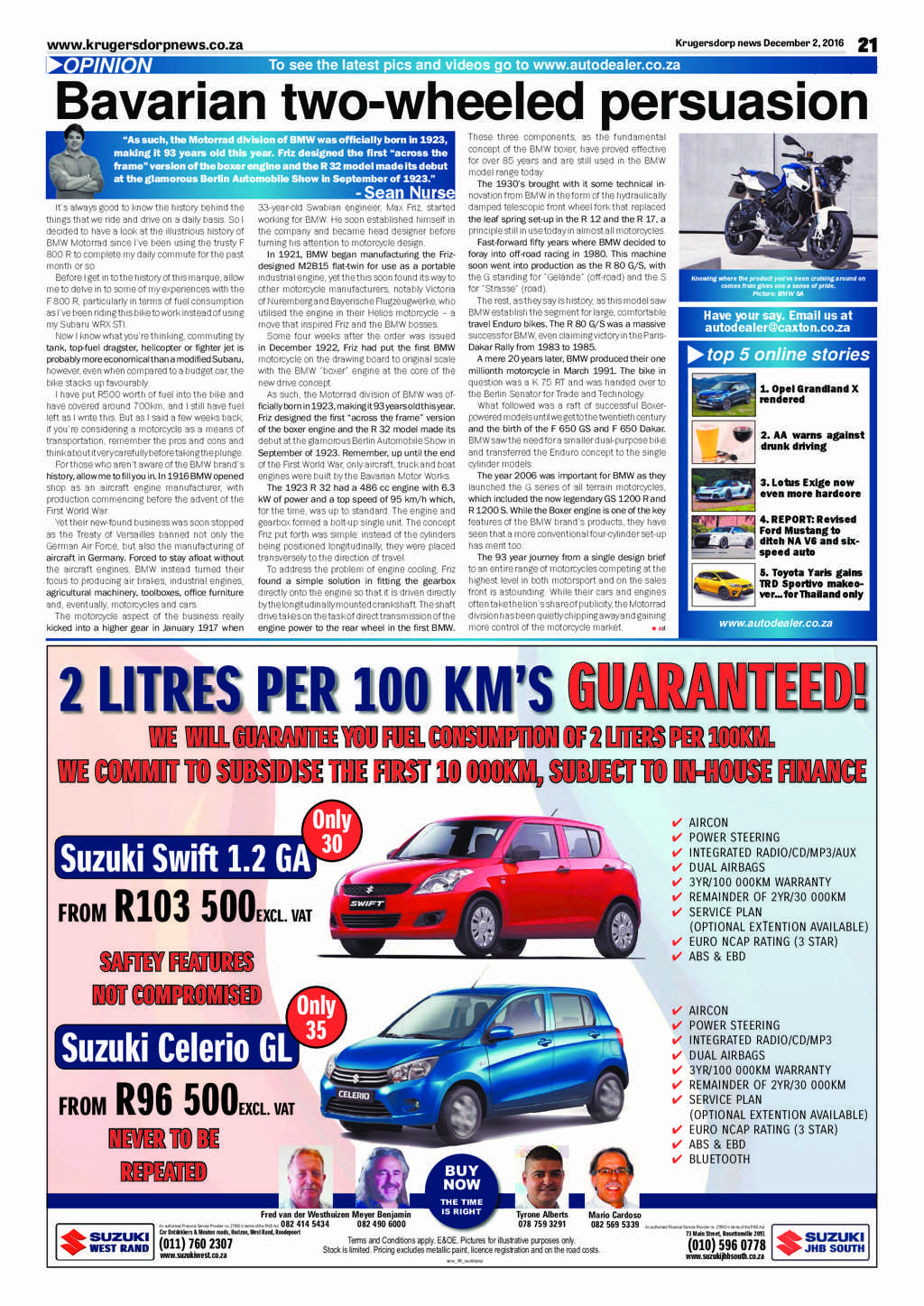Krugersdorp News 2 December 2016 page 21