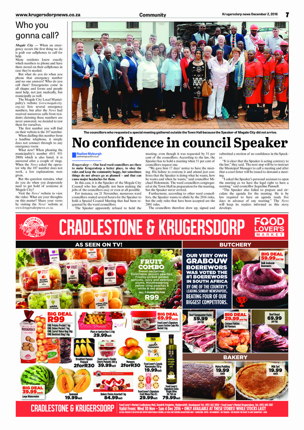Krugersdorp News 2 December 2016 page 7