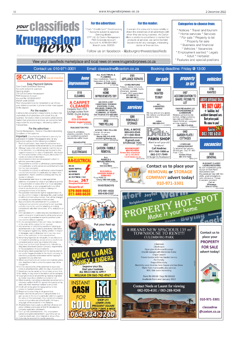 Krugersdorp News 2 December 2022 page 10