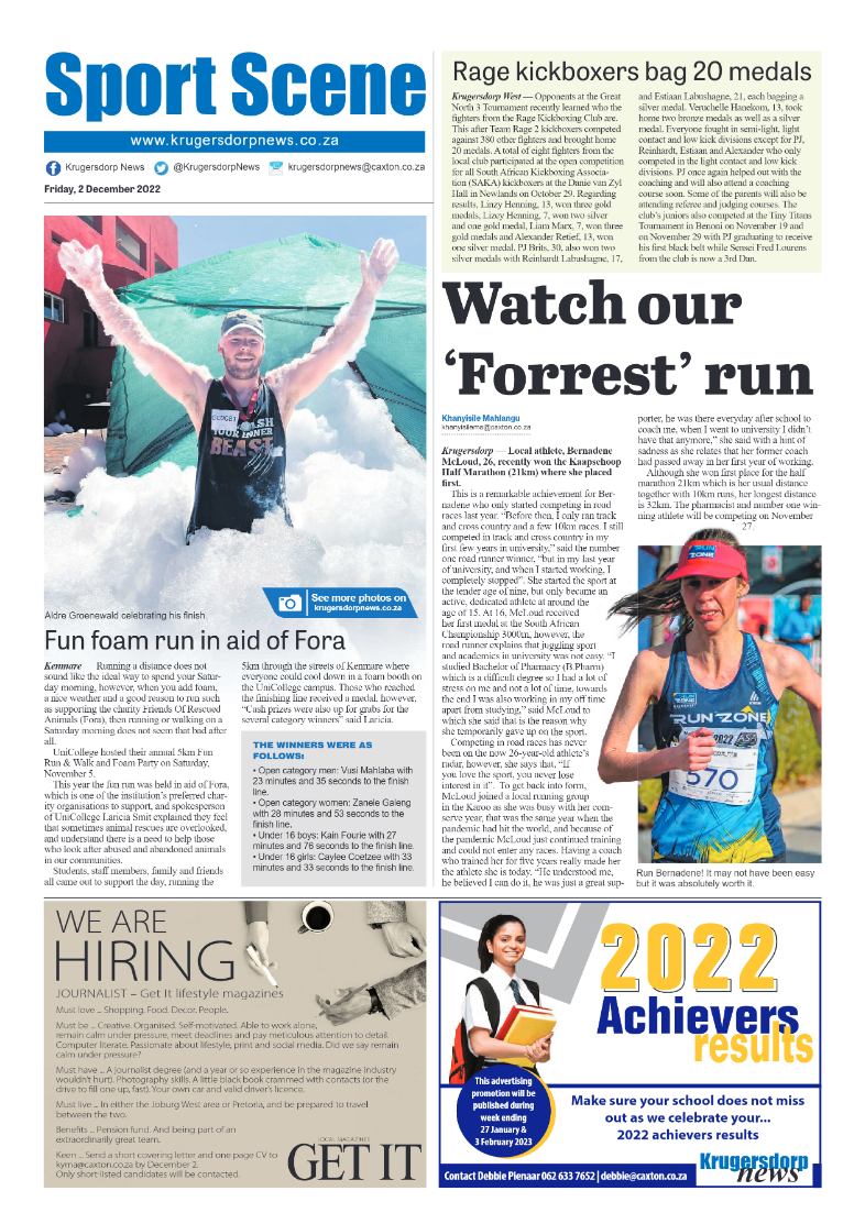 Krugersdorp News 2 December 2022 page 12