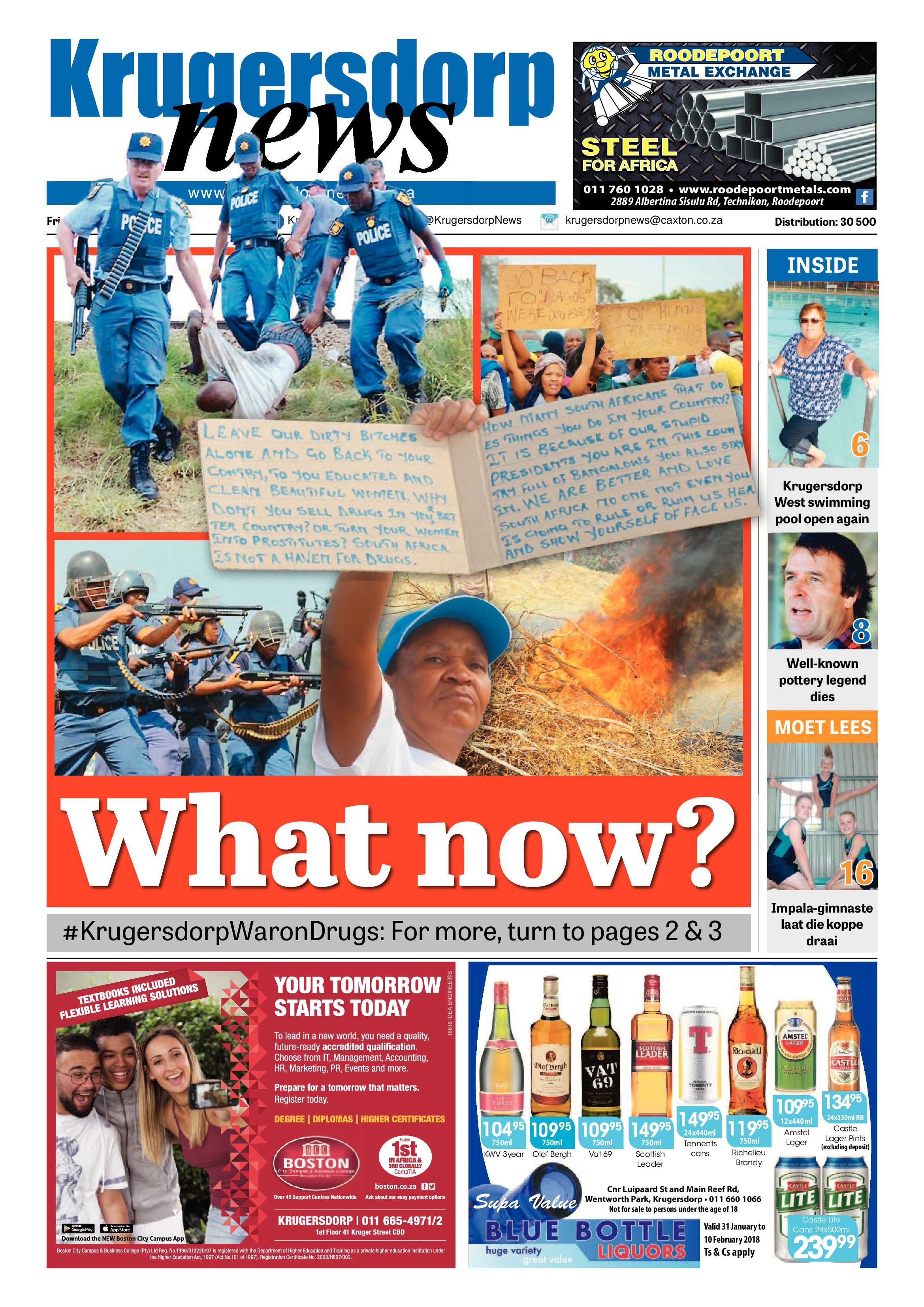Krugersdorp News 2 February 2018 page 1
