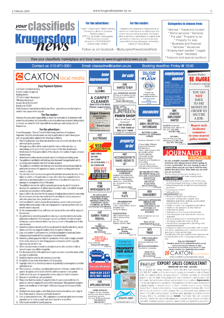 Krugersdorp News 2 February 2024 page 11