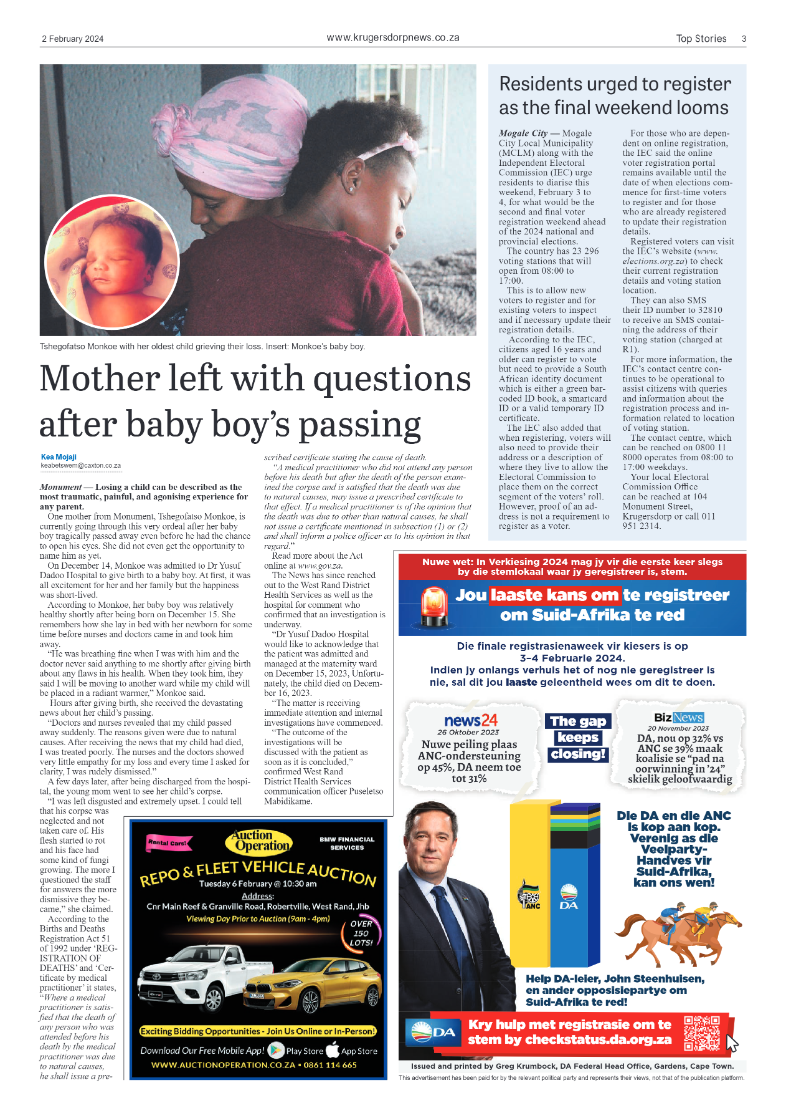 Krugersdorp News 2 February 2024 page 3
