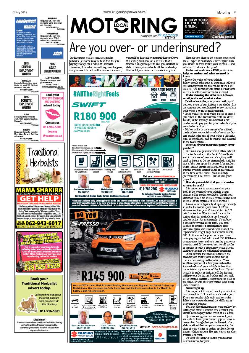 Krugersdorp News 2 July 2021 page 11