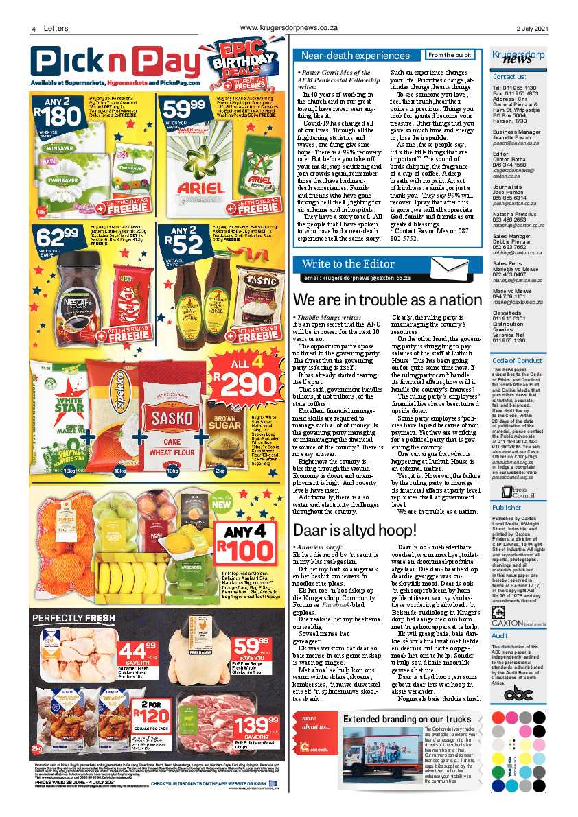 Krugersdorp News 2 July 2021 page 4