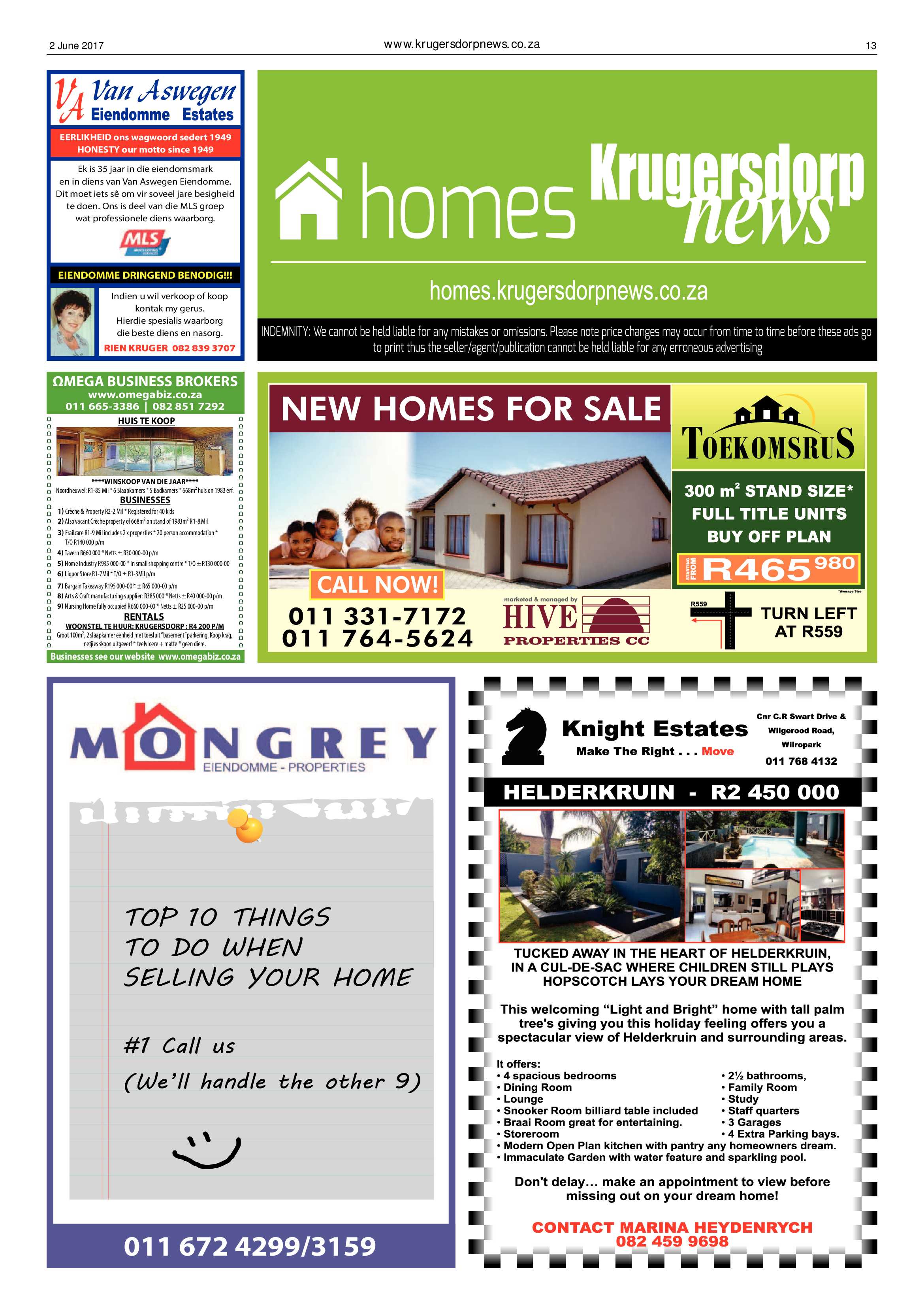 Krugersdorp News 2 June 2017 page 13