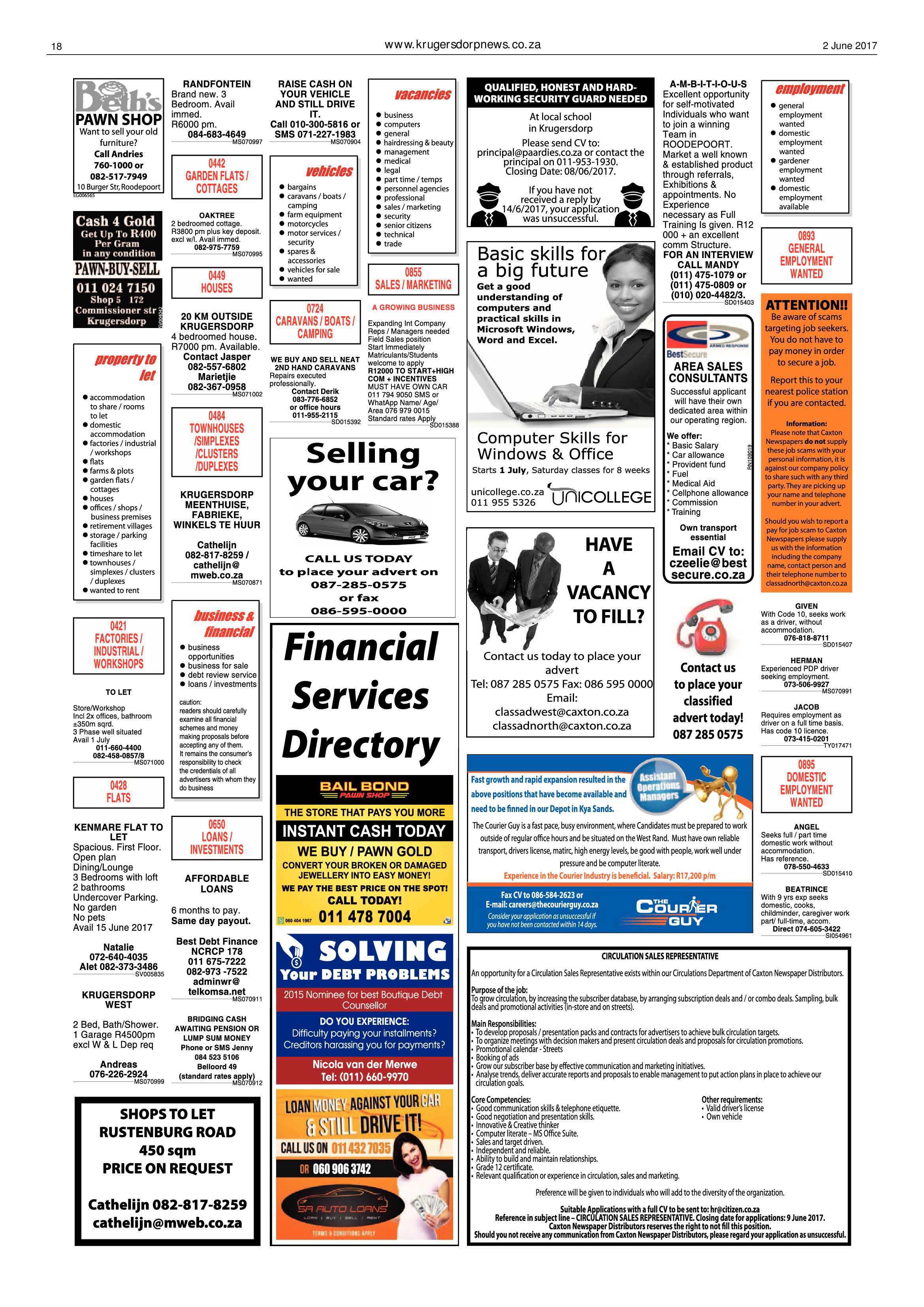 Krugersdorp News 2 June 2017 page 18