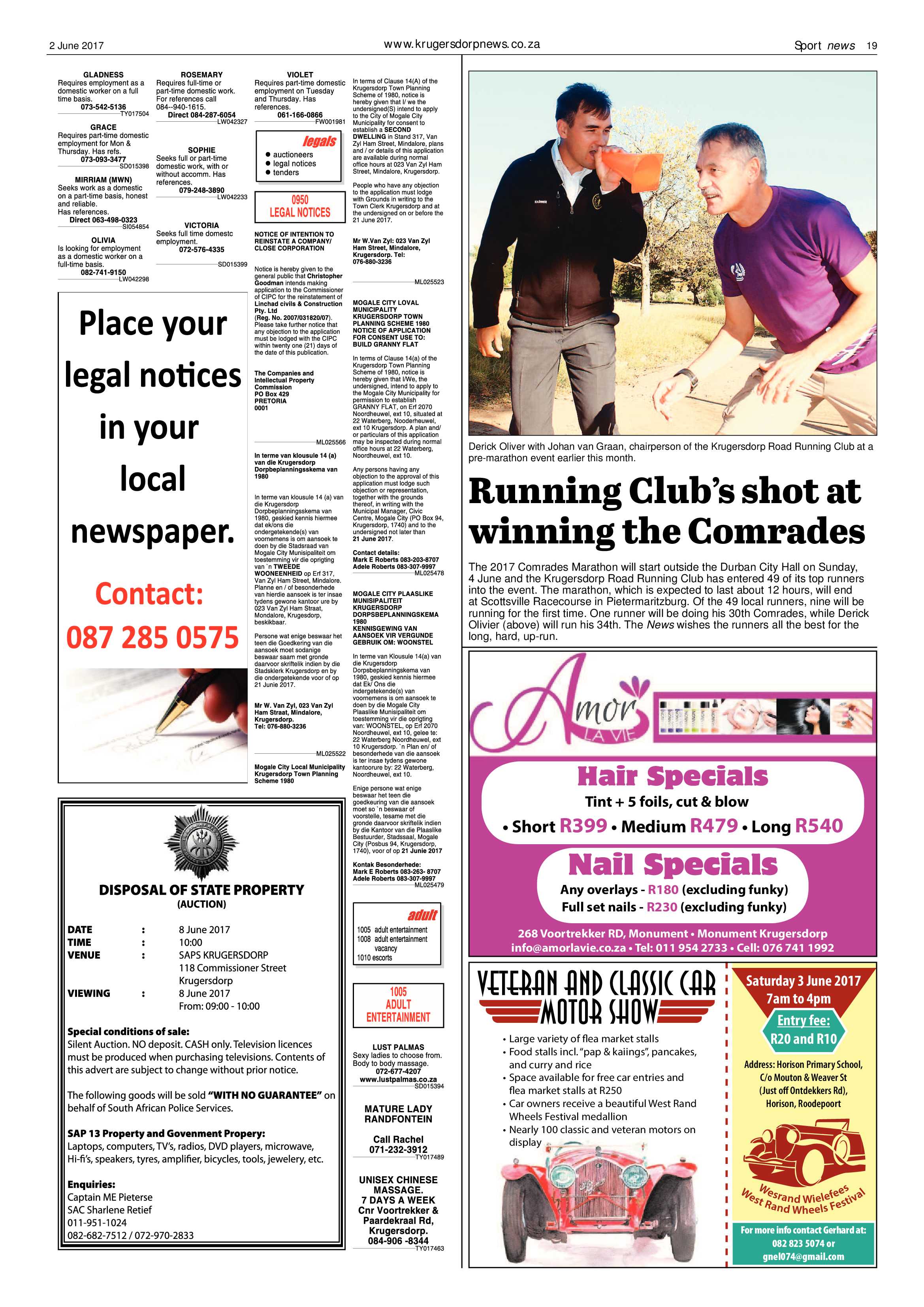 Krugersdorp News 2 June 2017 page 19