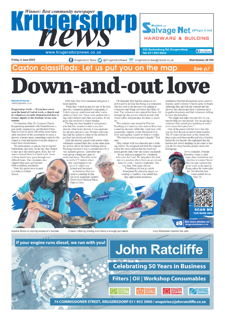 Krugersdorp News 2 June 2023 page 1
