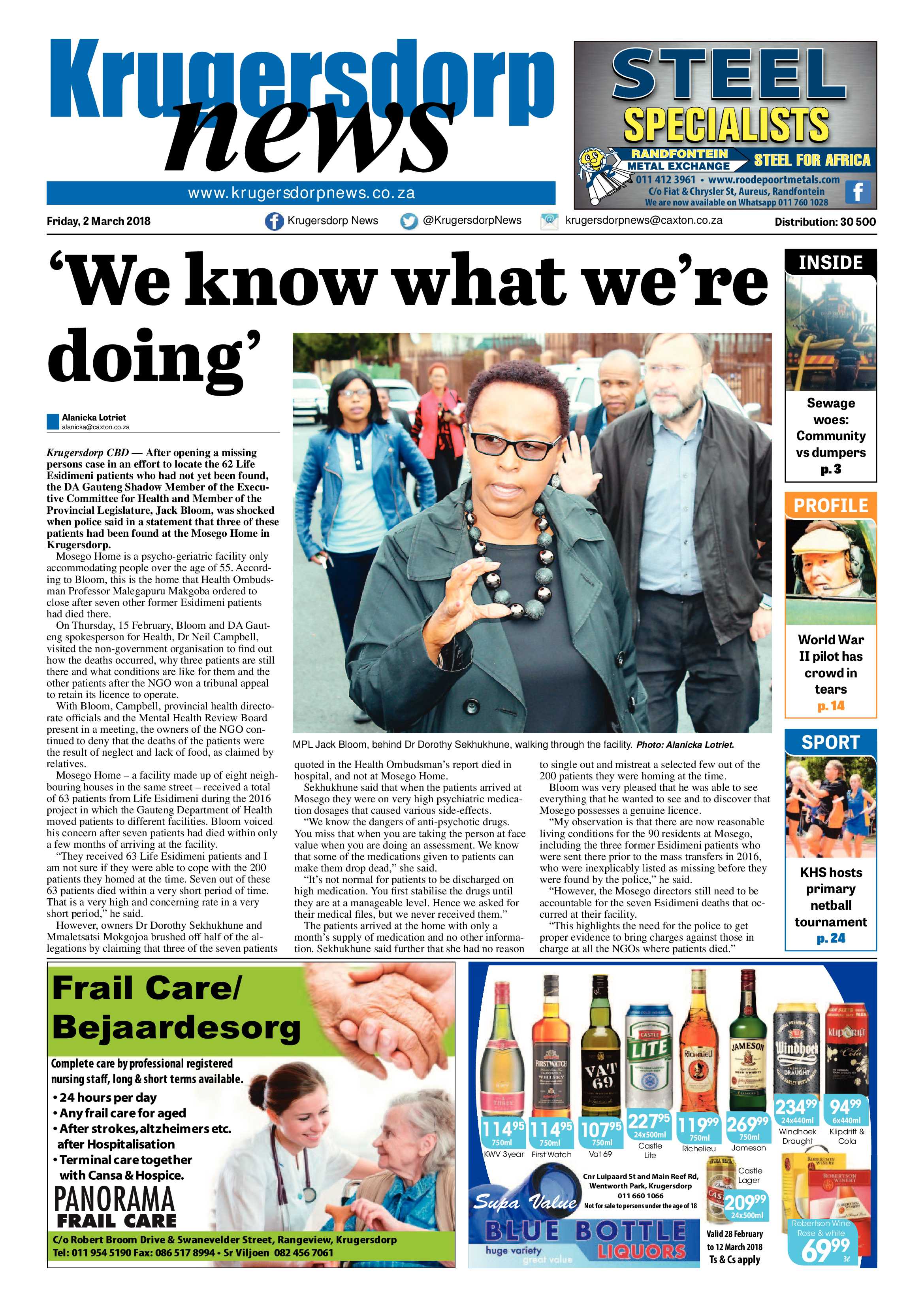 Krugersdorp News 2 March 2018 page 1