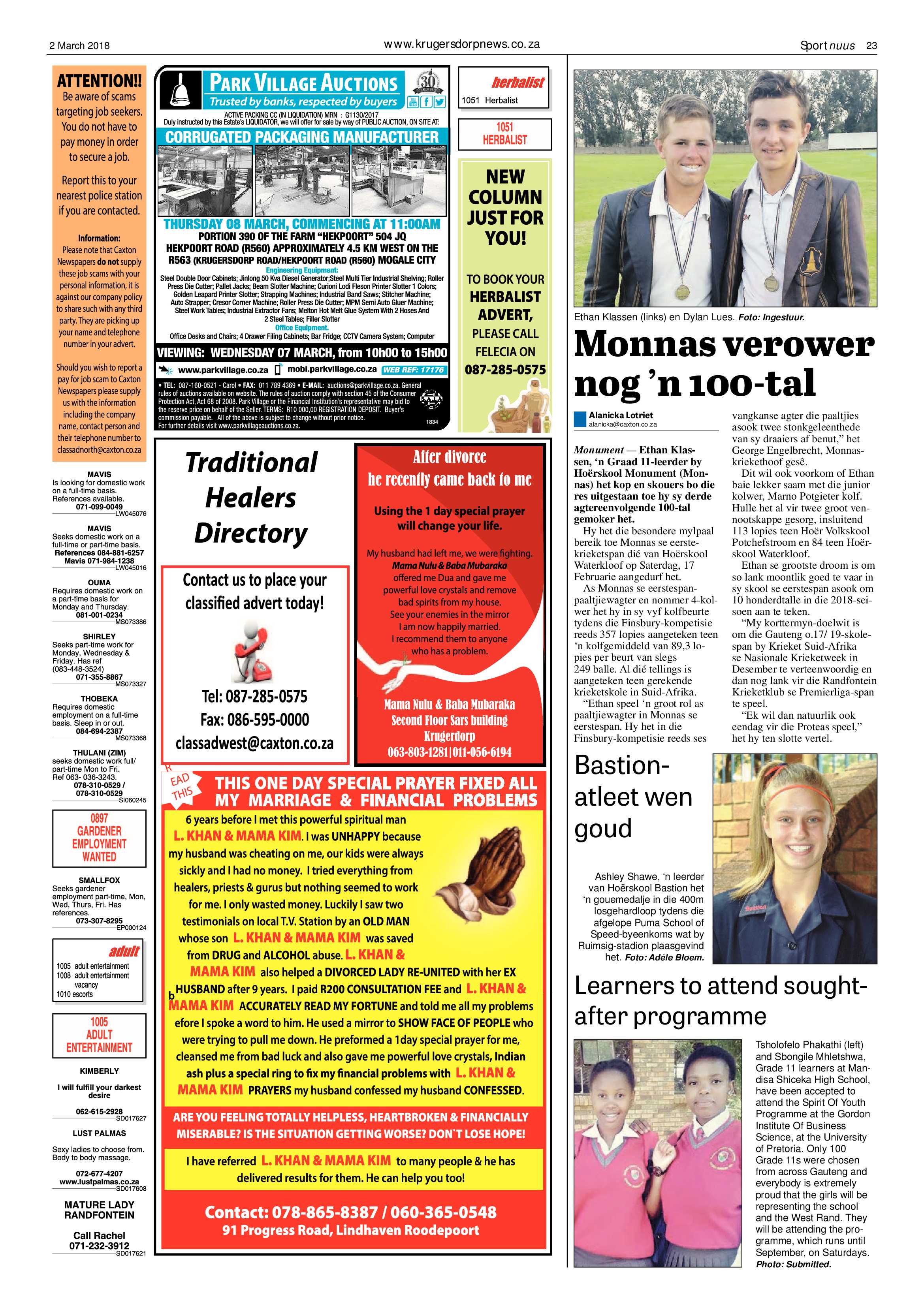 Krugersdorp News 2 March 2018 page 23