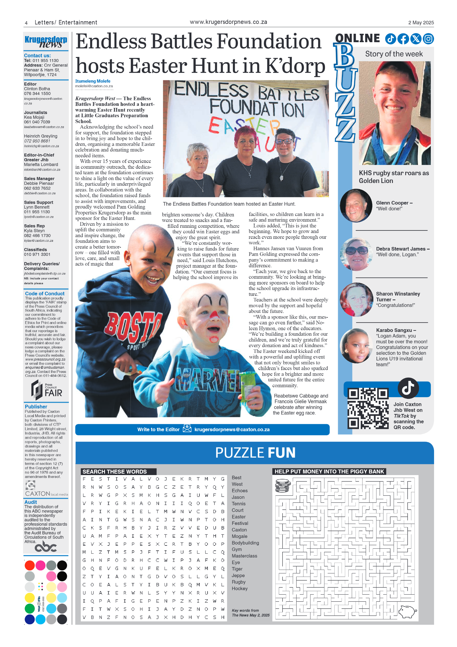 Krugersdorp News 2 May 2025 page 4