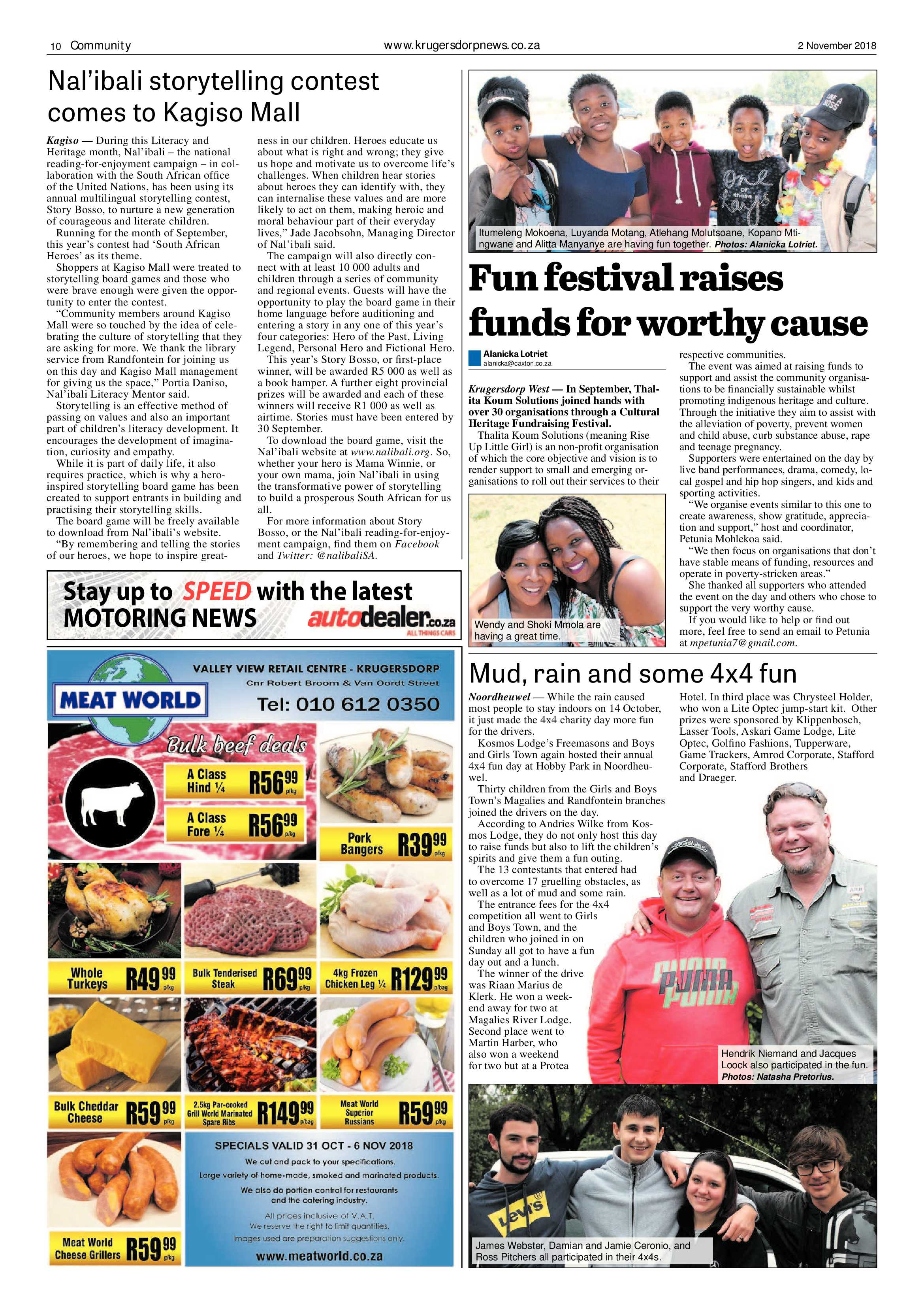 Krugersdorp News 2 November 2018 page 10