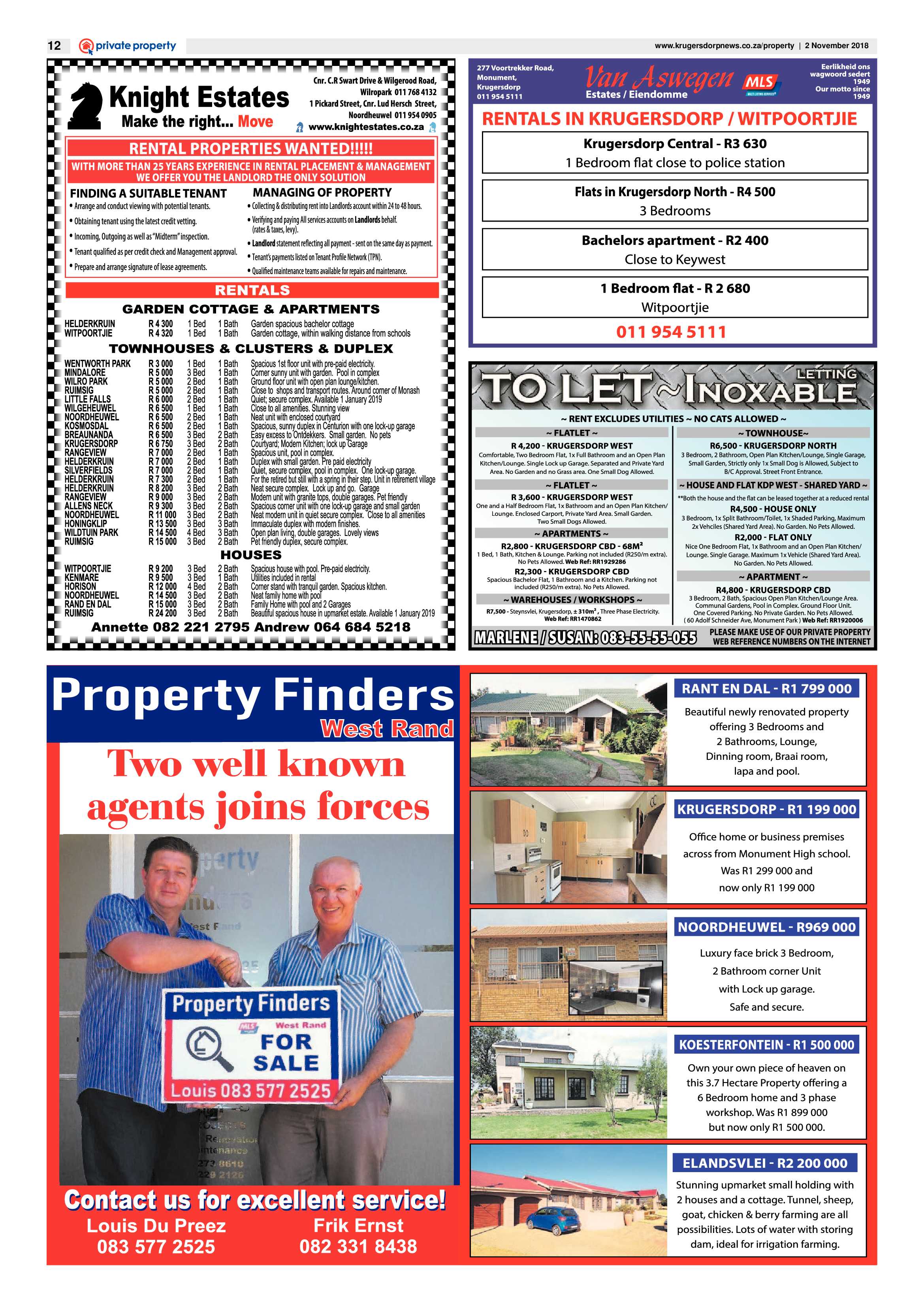 Krugersdorp News 2 November 2018 page 12