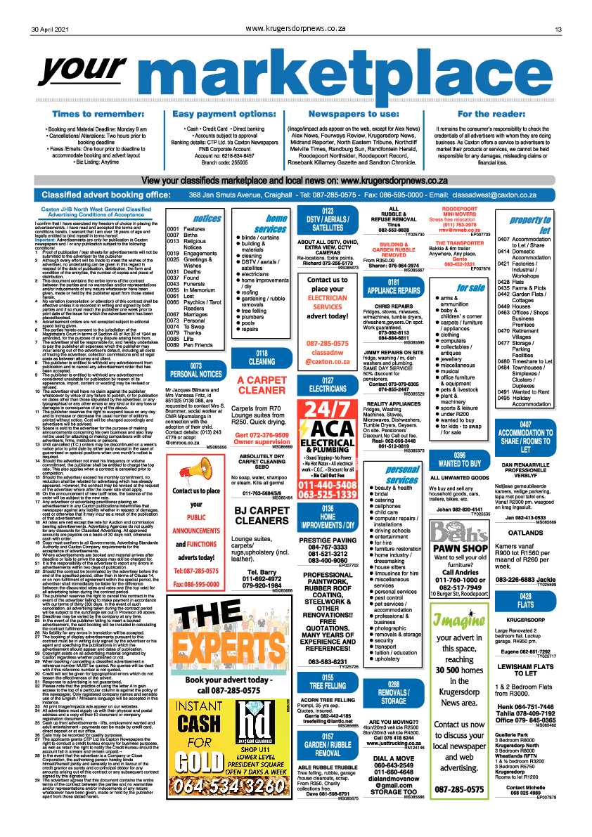 Krugersdorp News 30 April 2021 page 13