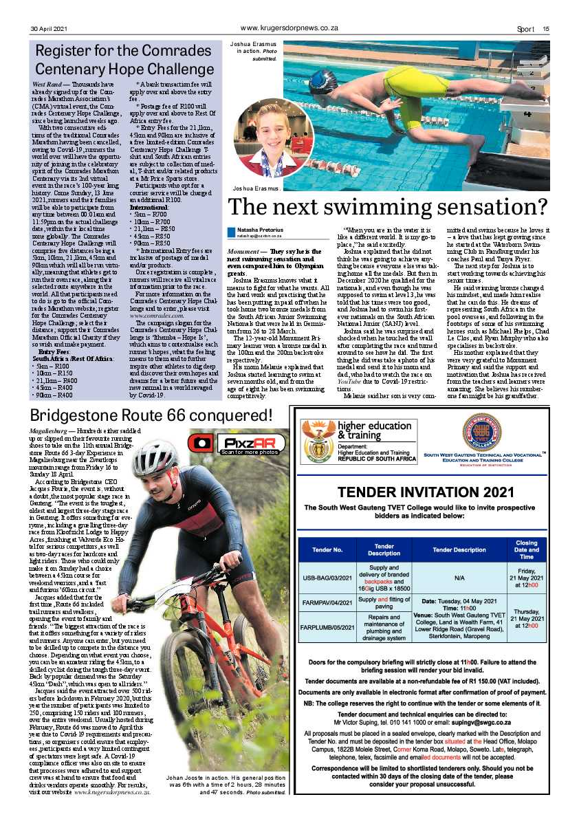 Krugersdorp News 30 April 2021 page 15