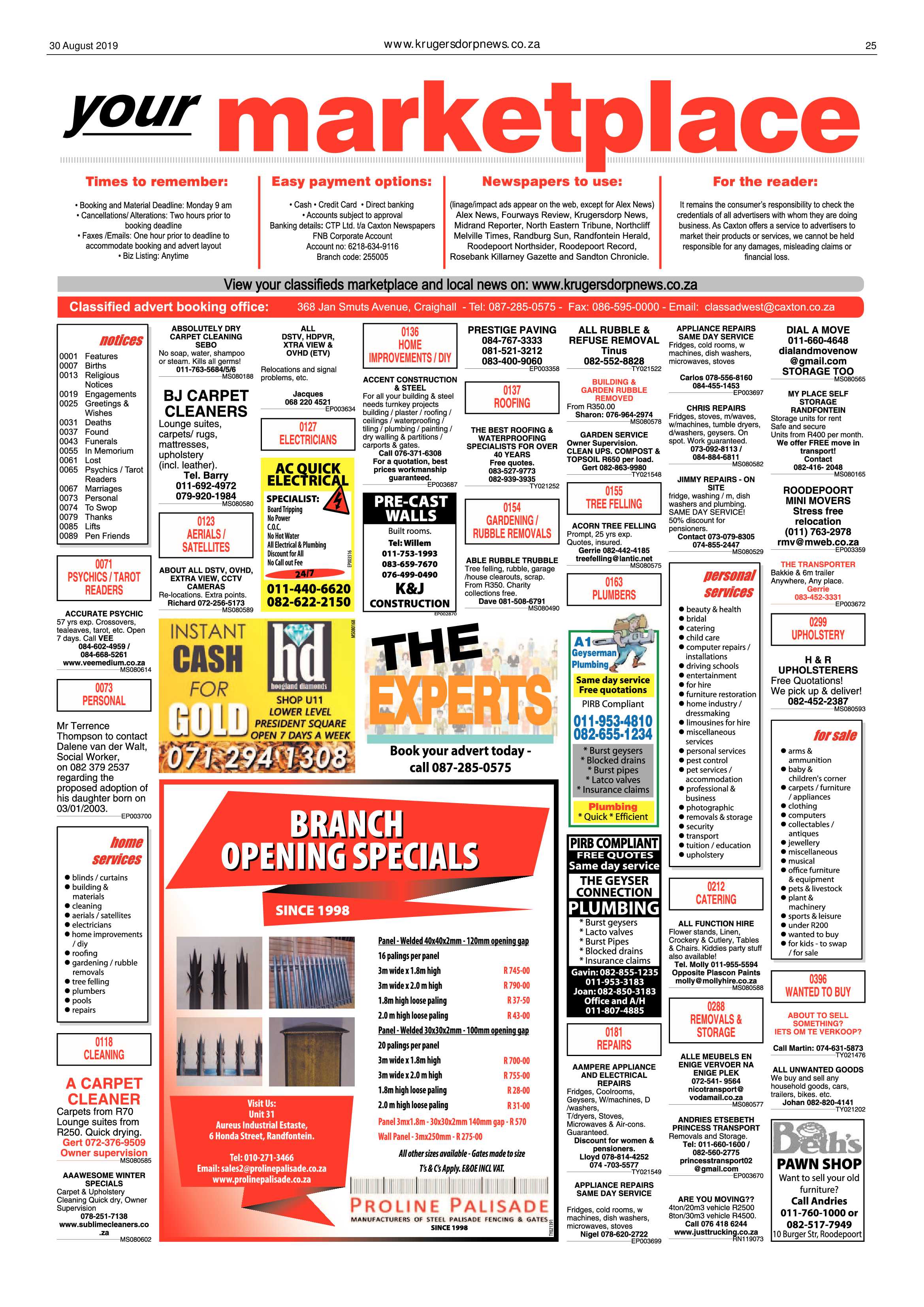 Krugersdorp News 30 August 2019 page 25