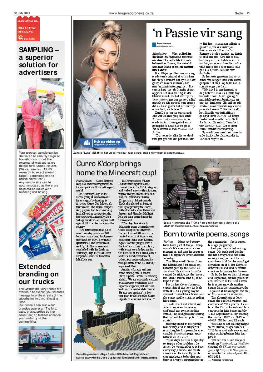 Krugersdorp News 30 July 2021 page 15