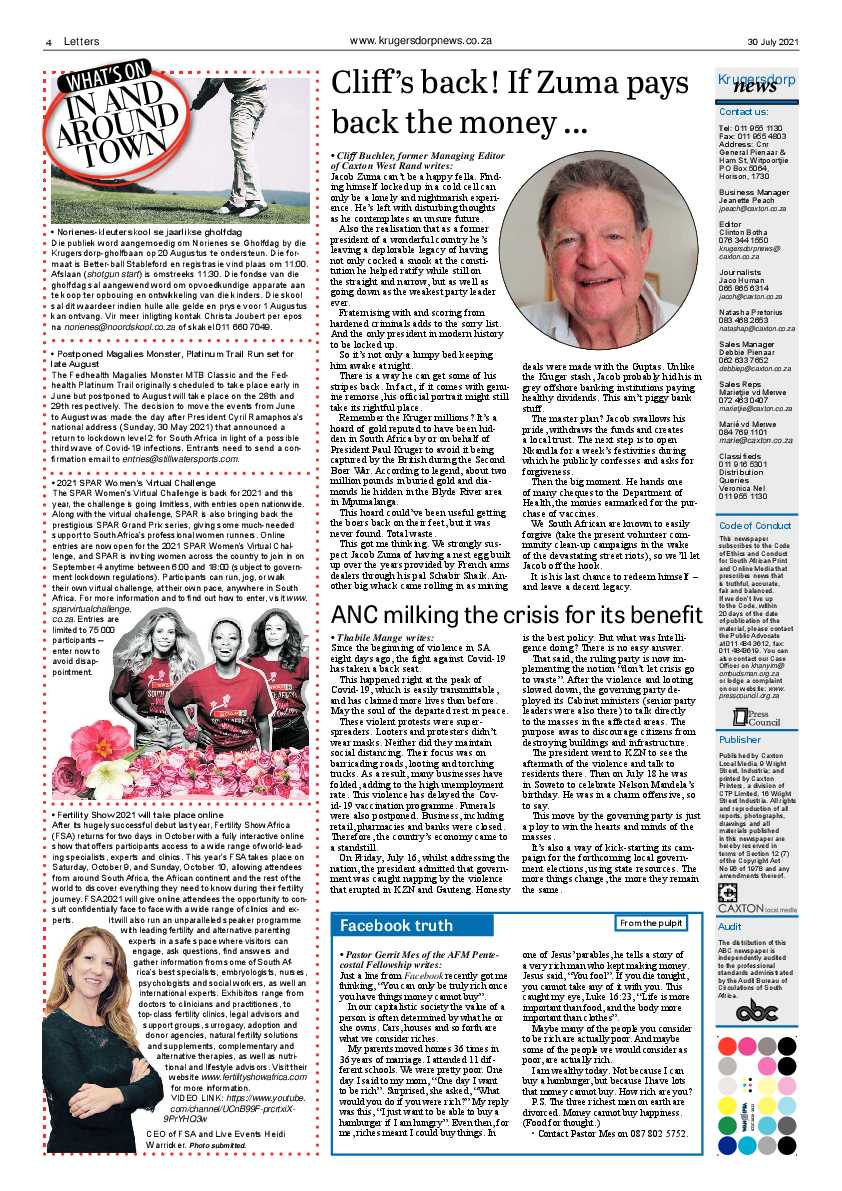 Krugersdorp News 30 July 2021 page 4