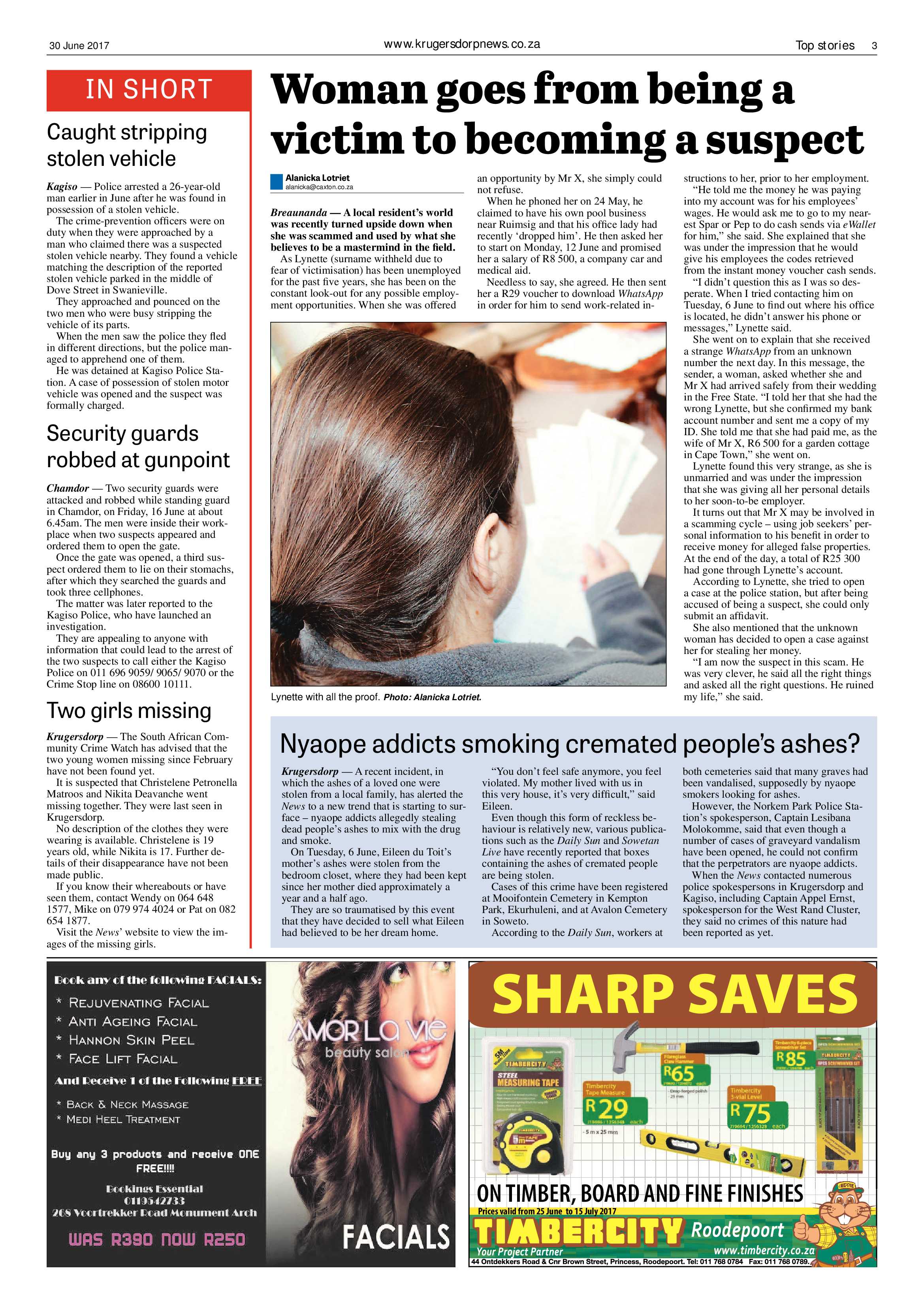 Krugersdorp News 30 June 2017 page 3