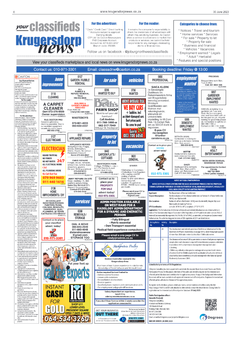 Krugersdorp News 30 June 2023 page 6
